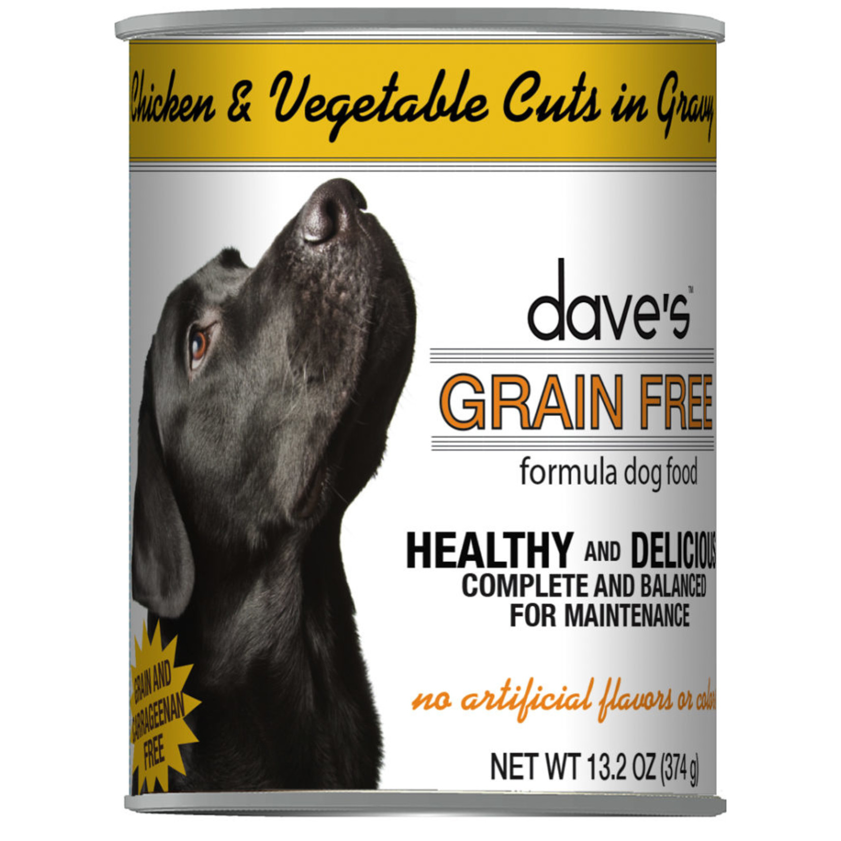 Daves Pet Food Dave's Wet Dog Food Grain Free Chicken and Vegetable Cuts in Gravy 13oz Can