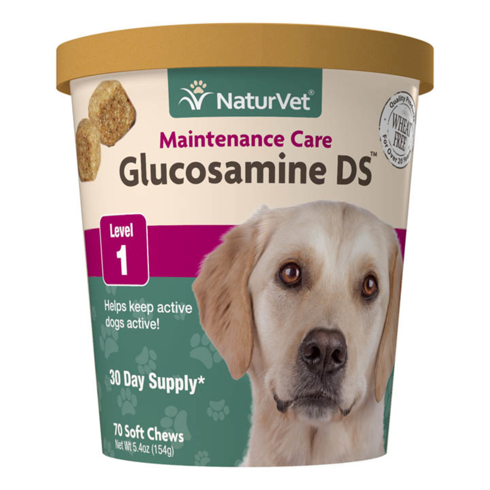 naturVet NaturVet Glucosamine DS Maintenance Care Level 1 Joint Health Chew for Dogs and Cats 70ct