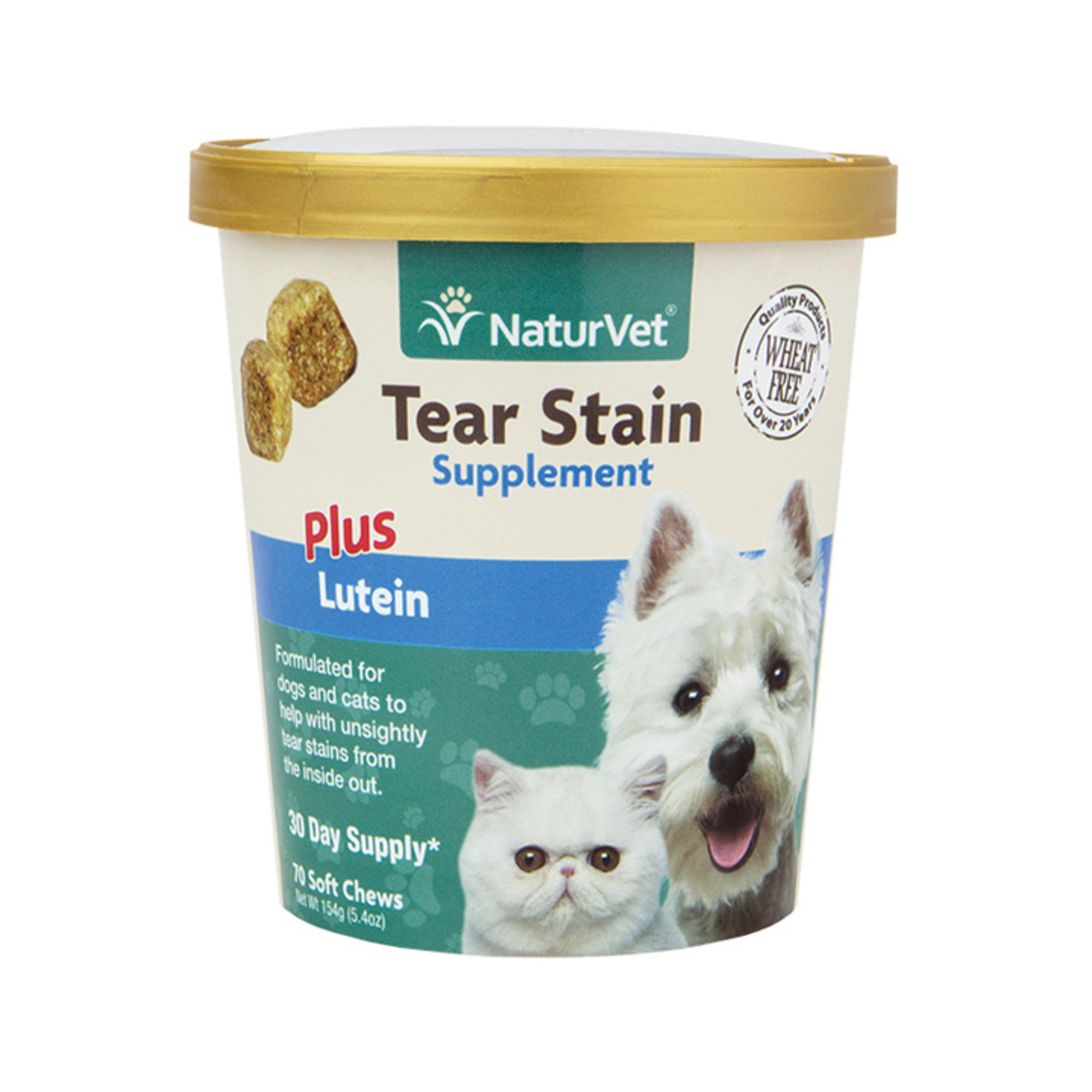 naturVet NaturVet Tear Stain plus Lutein Chew for Dogs and Cats 70ct