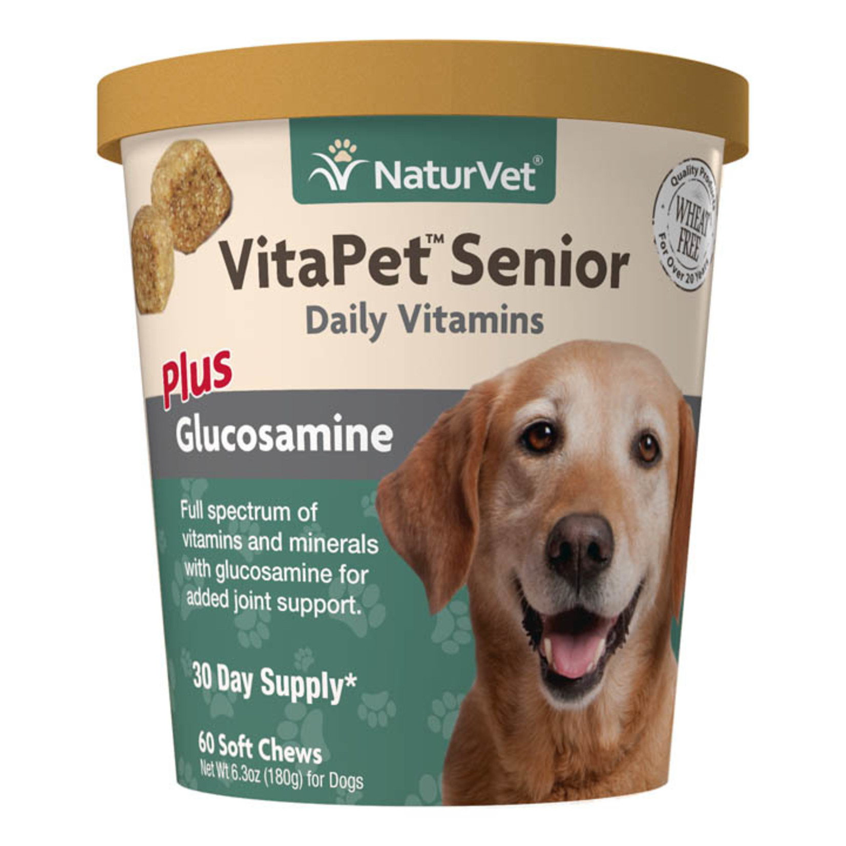 naturVet NaturVet VitaPet Senior Daily Vitamins plus Glucosamine Chew 60ct