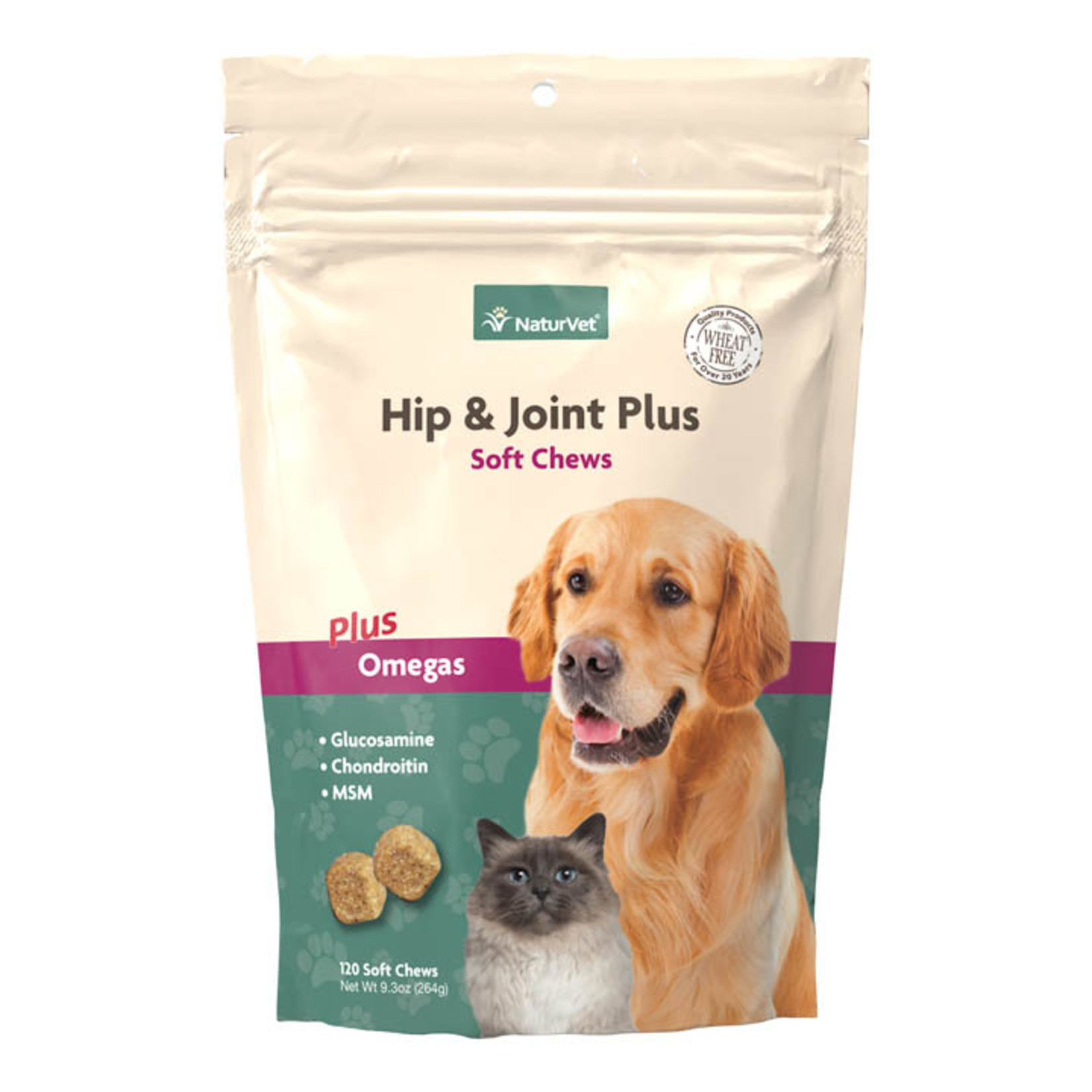 naturVet NaturVet Hip & Joint Chews plus Omegas for Dogs and Cats 120ct