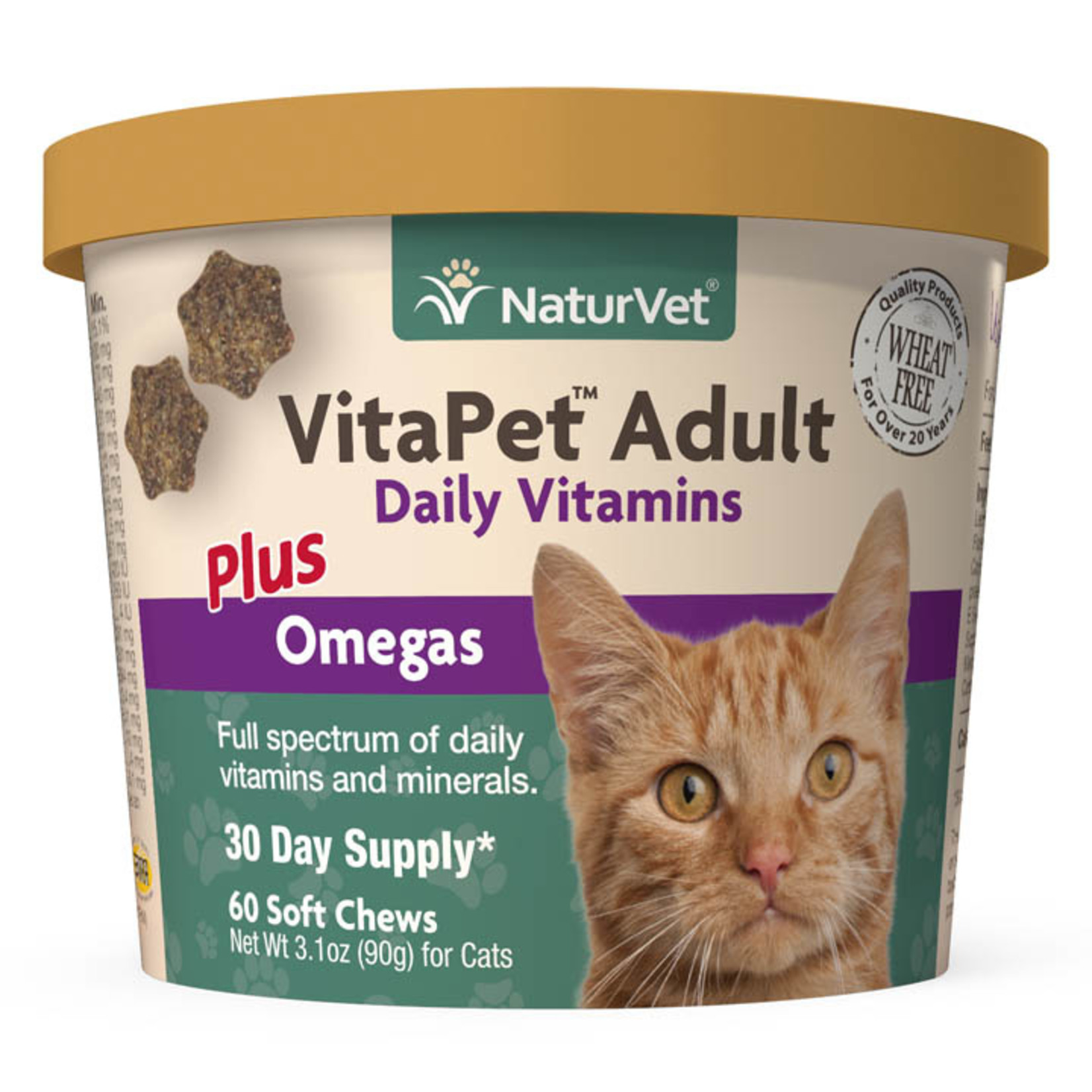 naturVet Naturvet Cat VitaPet Adult Daily Vitamins plus Omegas Chews 60ct