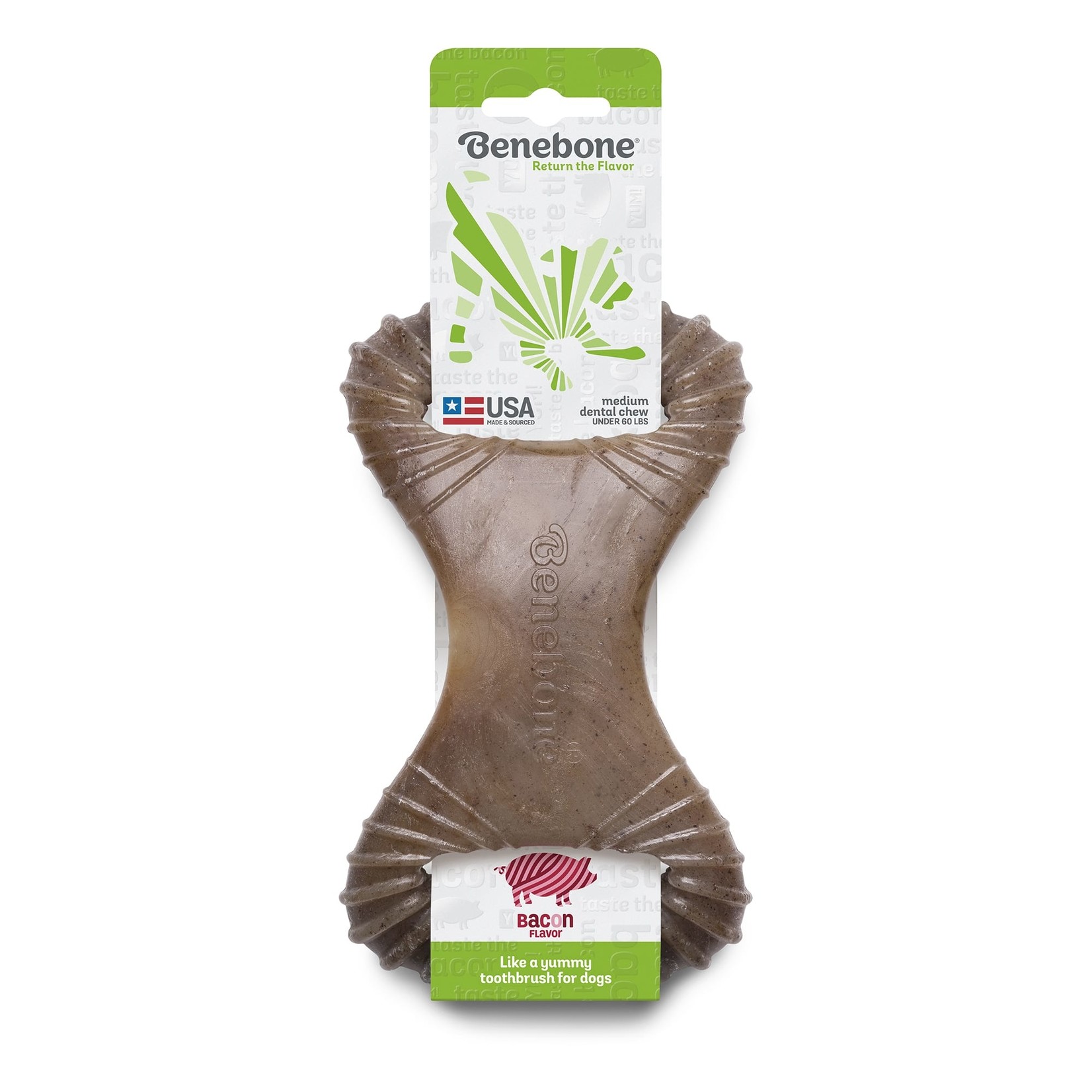 Benebone Benebone Dental Chew Bacon M Nylon Chew Toy