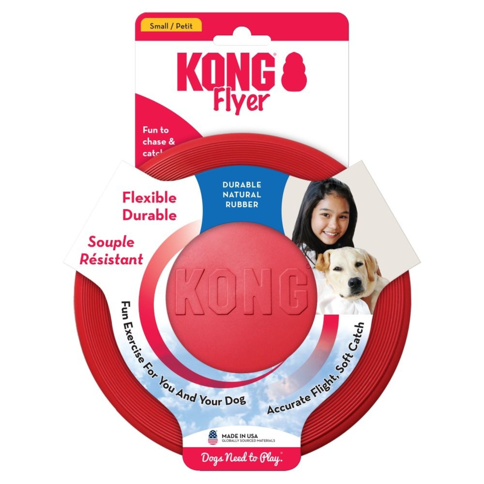 Kong Kong Classic Flyer Flying Disc Dog Toy