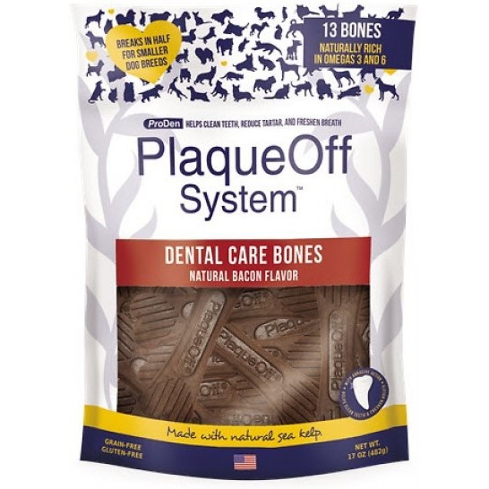 ProDen ProDen PlaqueOff Dog Dental Bones Bacon17oz