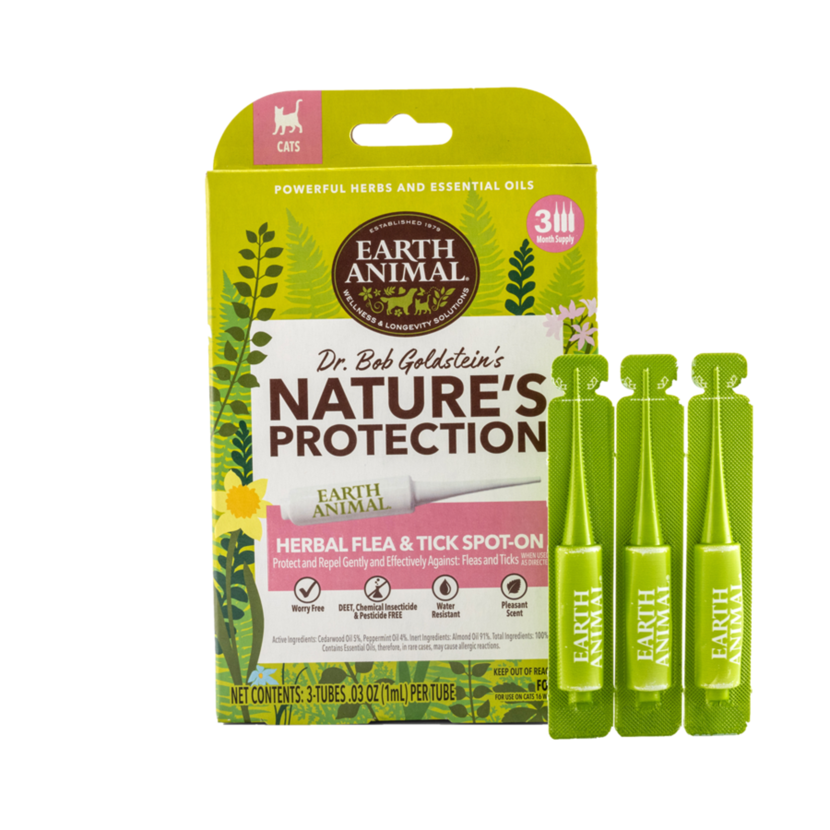 Earth Animal Earth Animal Nature's Protection Cat Herbal Spot-On Flea & Tick Prevention