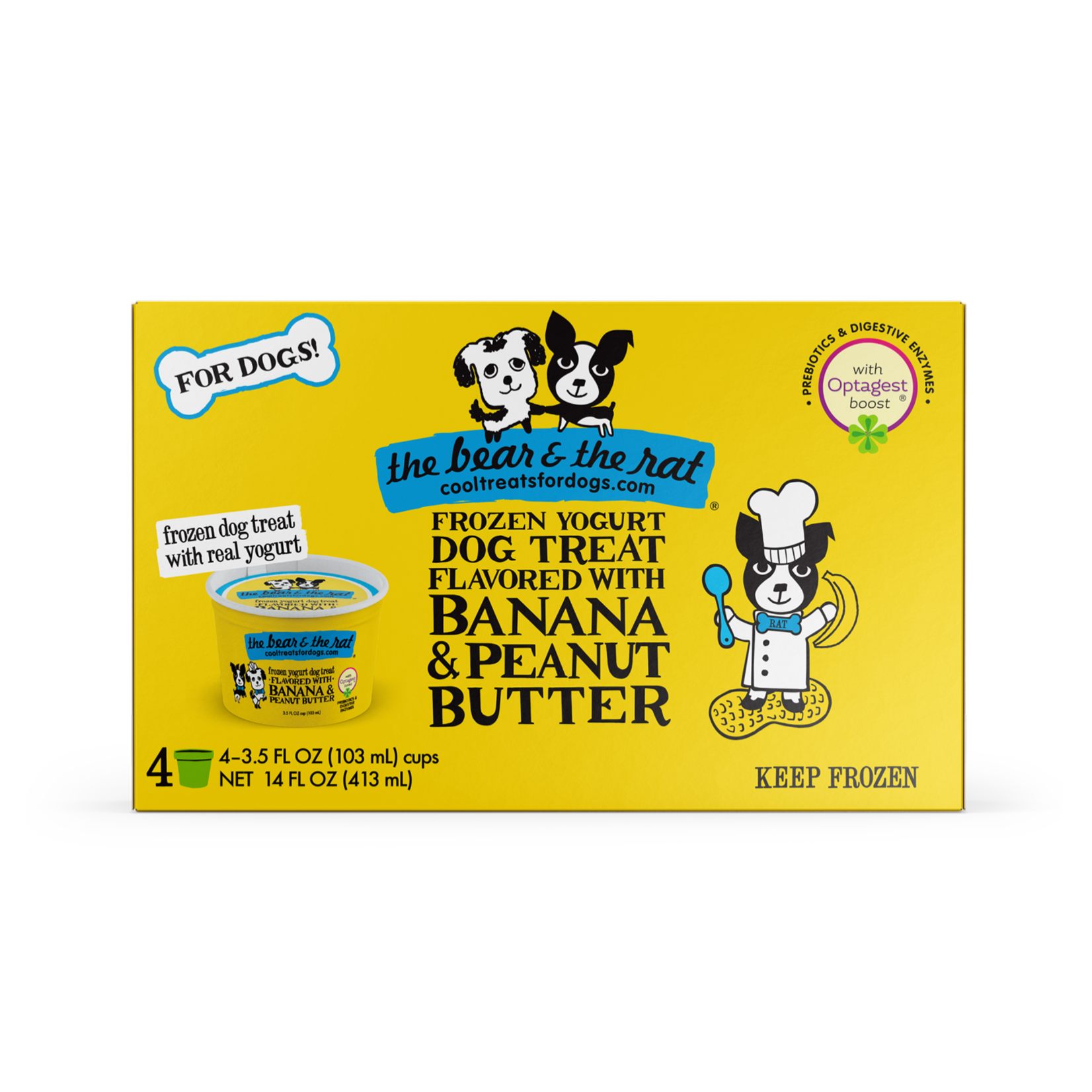 The Bear and the Rat The Bear and the Rat Banana & Peanut Butter Frozen Yogurt Dog Treat 3.5oz