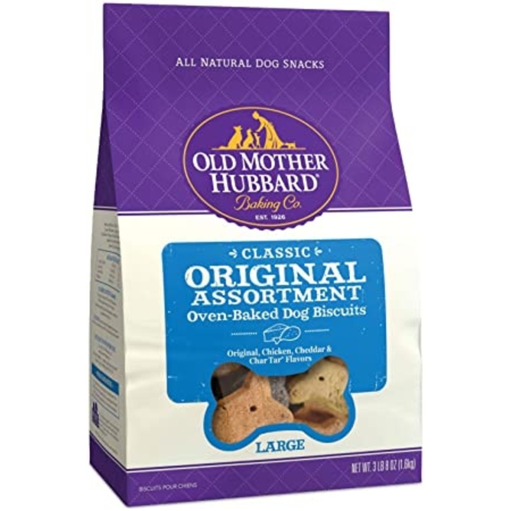 Old Mother Hubbard Old Mother Hubbard Classic Original Assortment Oven Baked Dog Biscuits Large 3lbs - Original, Chicken, Cheddar, Char-Tar