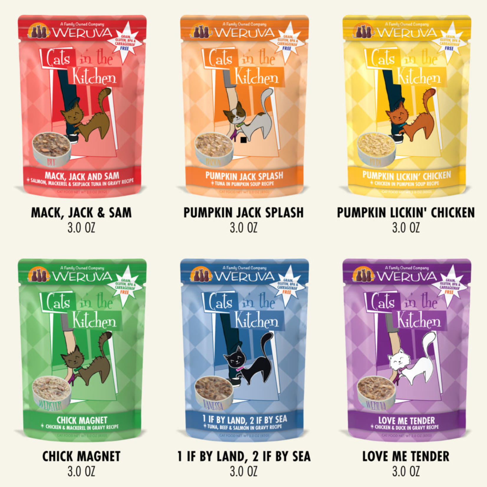 Weruva Weruva Cats in the Kitchen Wet Cat Food Pantry Party Variety 12 Pack 3oz Pouch