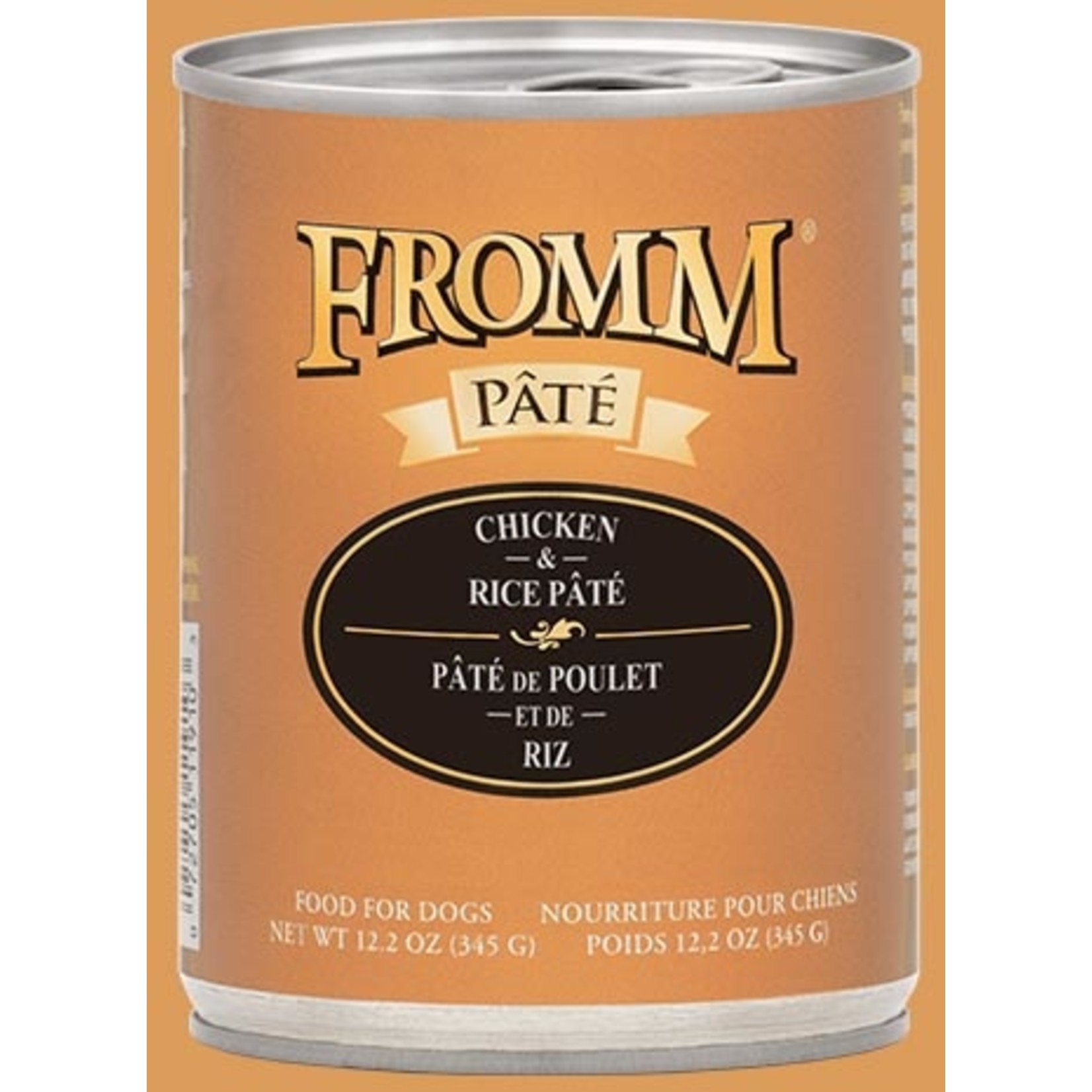 Fromm Fromm Wet Dog Food Chicken & Rice Pate 12.2oz Can Grain Inclusive