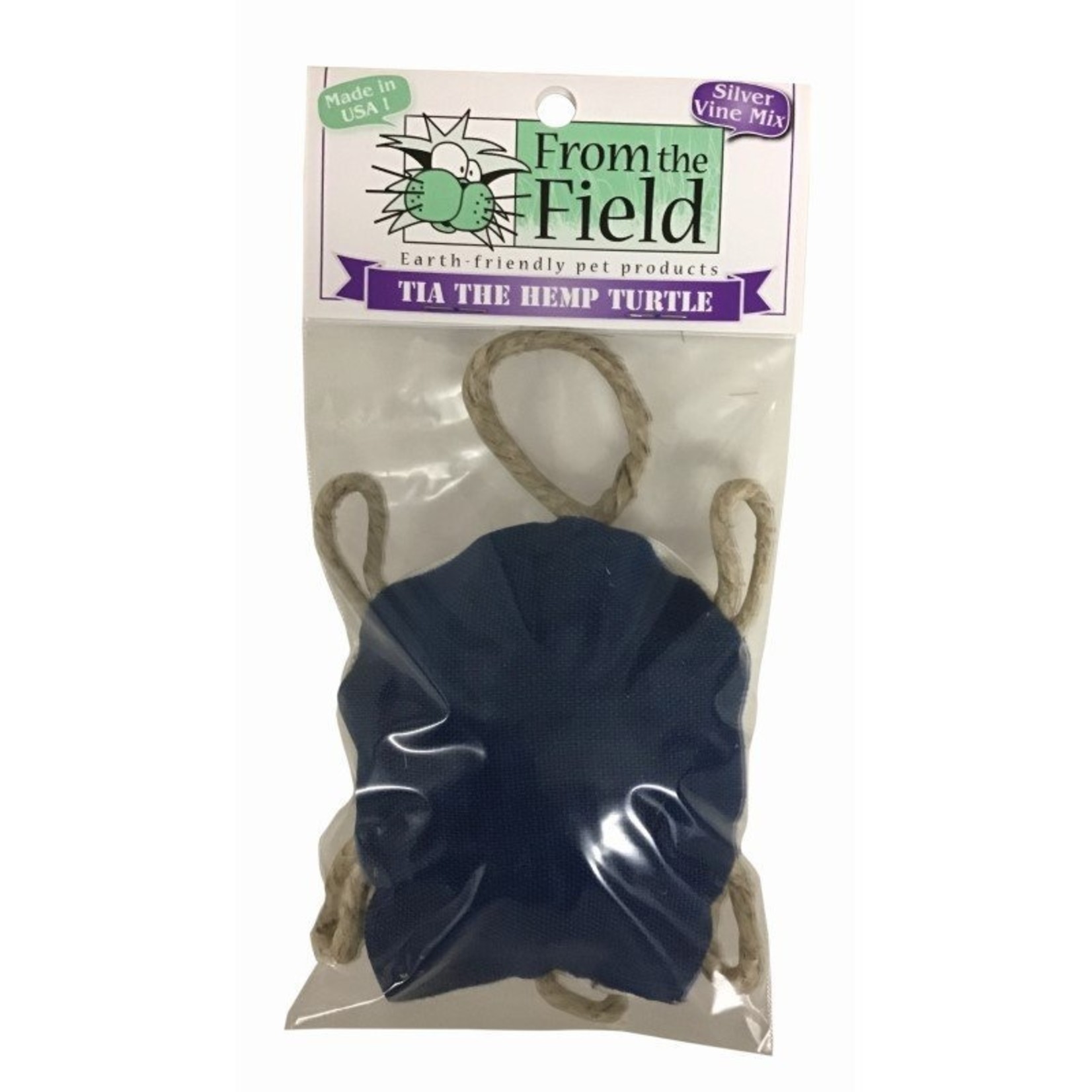 From the Field From the Field Tia the Hemp Turtle Natural Cat Toy with Catnip & Silver Vine