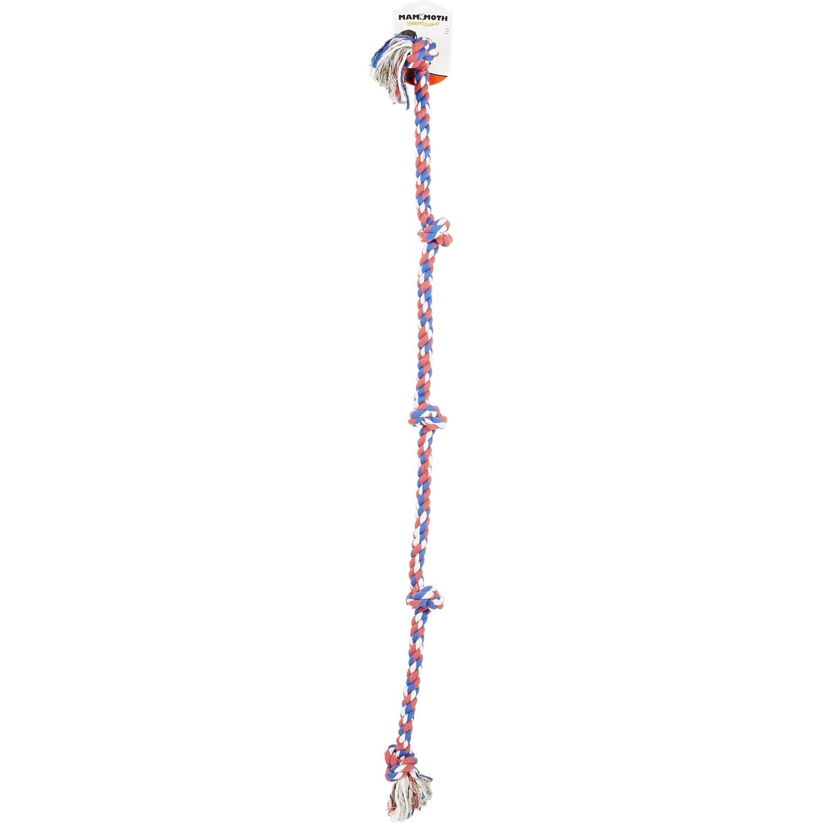 Mammoth Flossy Chews 5 Knot Super XL Dog Toy Tug Rope 72"