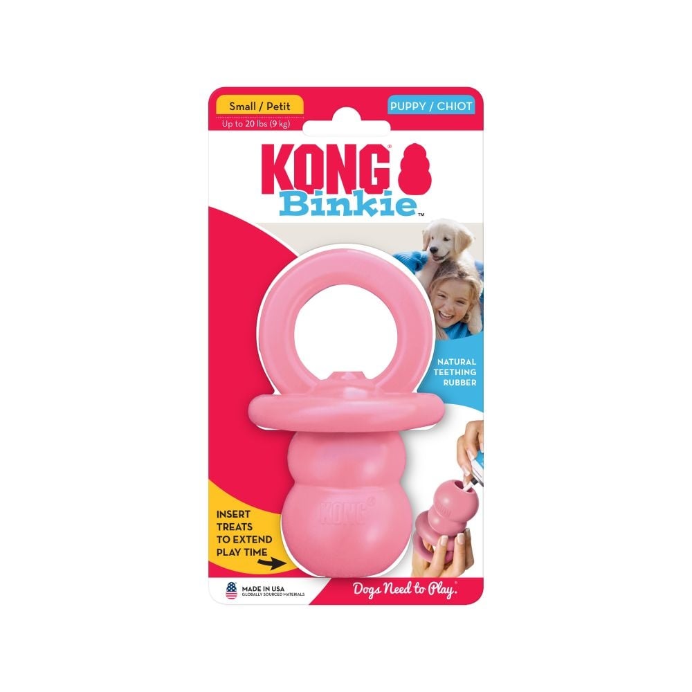 KONG - Puppy Binkie - Soft Teething Rubber, Treat Dispensing Dog Toy – KOL  PET