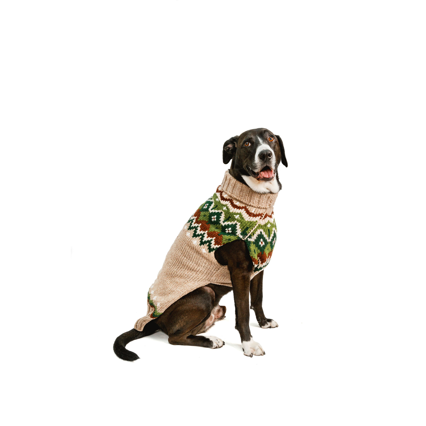 Chilly Dog Chilly Dog Raggwool Fairisle Hand Knit Fair Trade Dog Wool Sweater