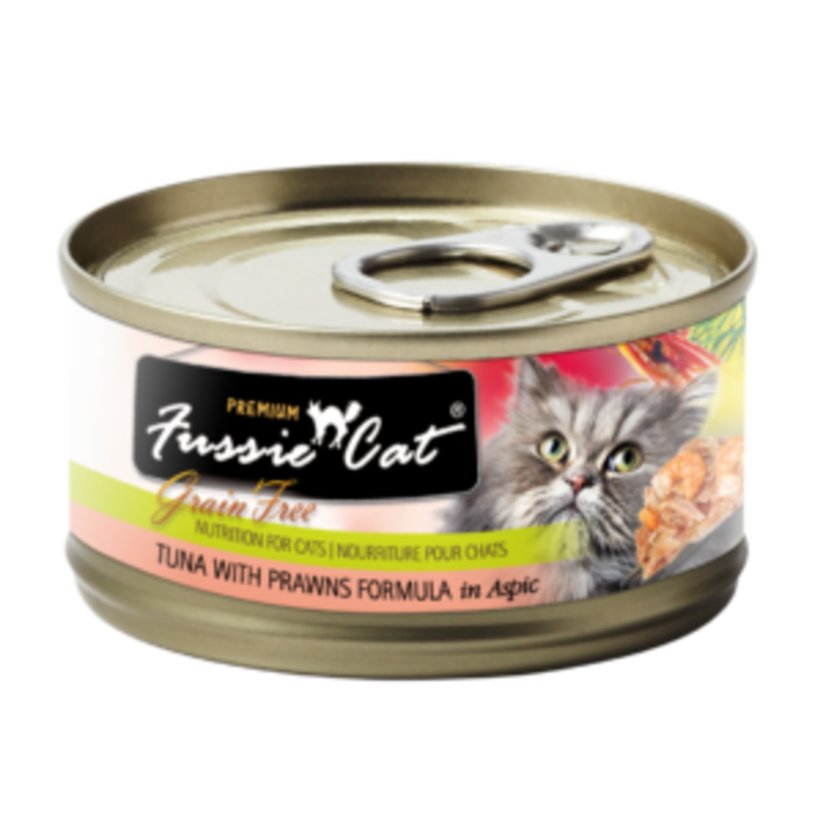 Fussie Cat Fussie Cat Wet Cat Food Tuna with Prawns Formula in Aspic 2.8oz Can Grain Free