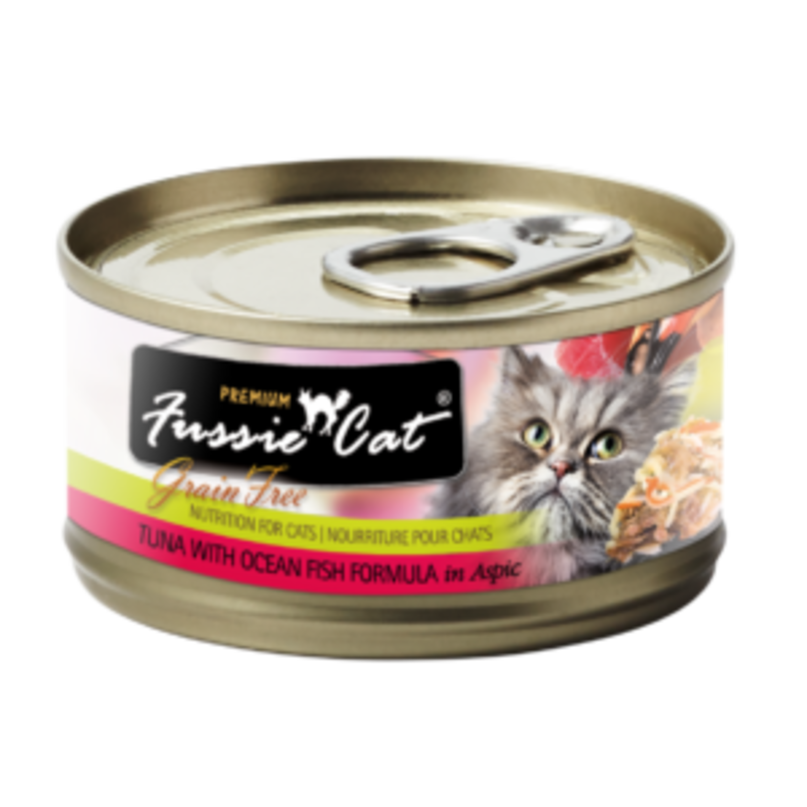 Fussie Cat Fussie Cat Wet Cat Food Tuna with Ocean Fish Formula in Aspic 2.8oz Can Grain Free