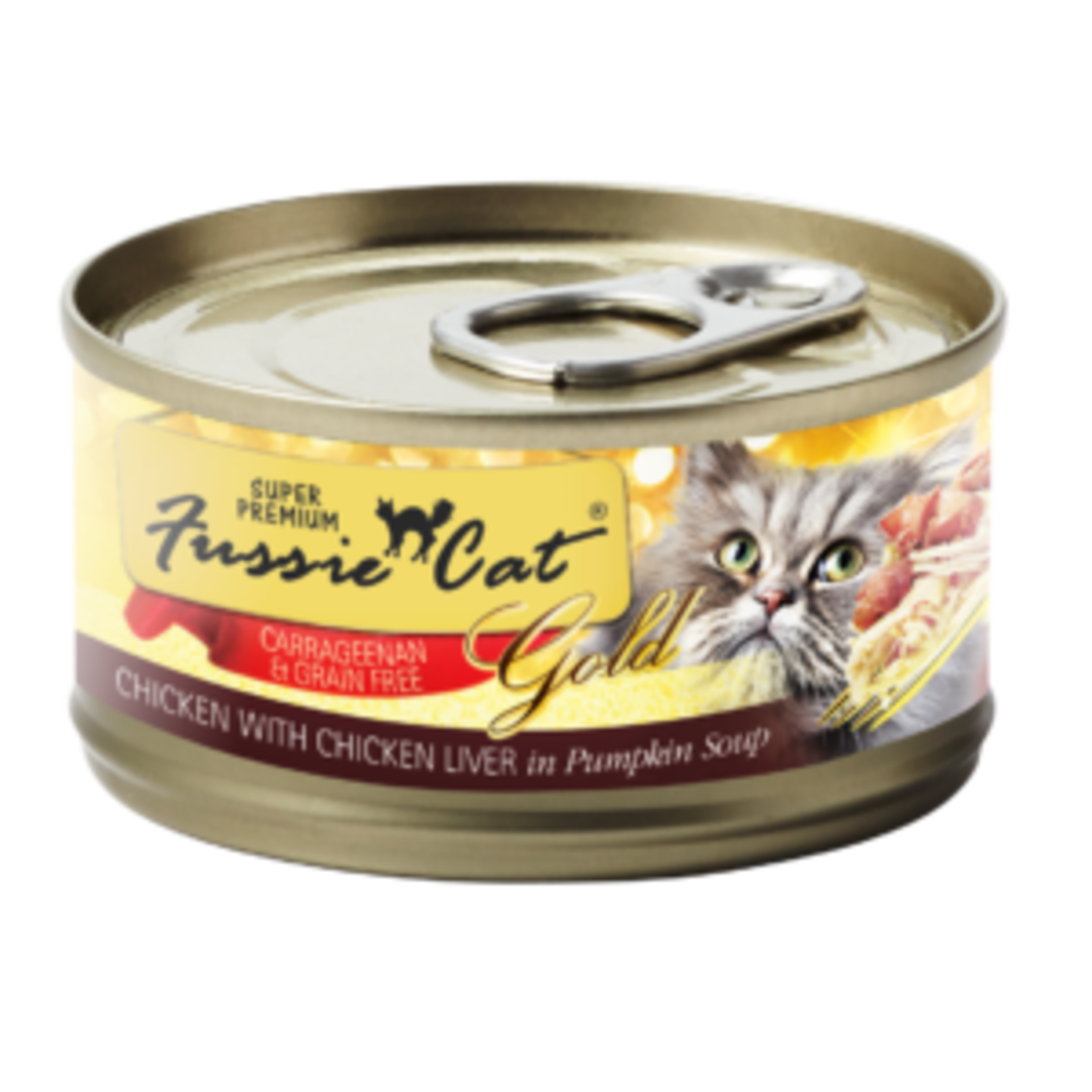 Fussie Cat Fussie Cat Gold Wet Cat Food Chicken & Chicken Liver Formula In Pumpkin Soup 2.8oz Can Grain Free