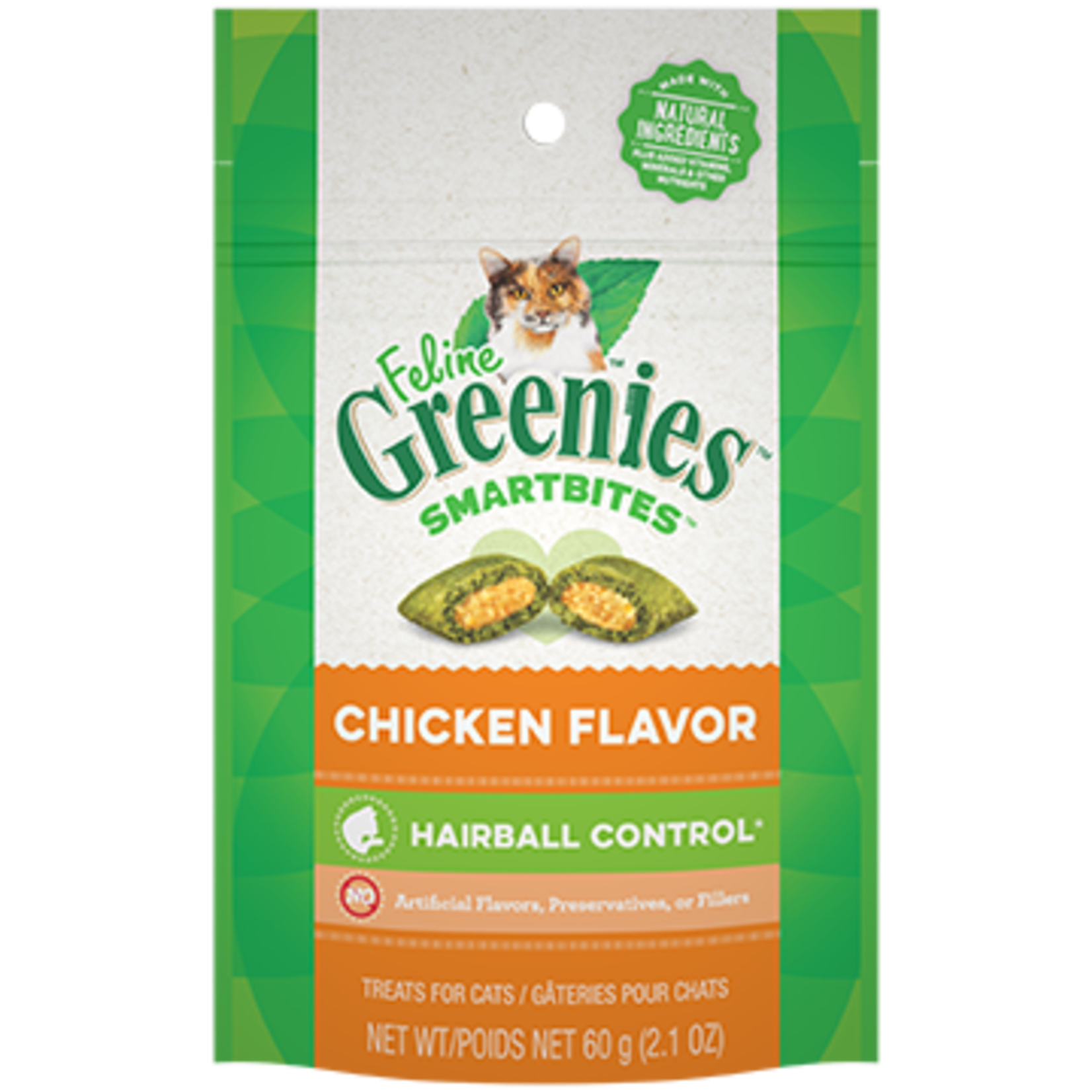 Greenies Feline Greenies Smartbites Cat Treats Hairball Control Chicken Flavor
