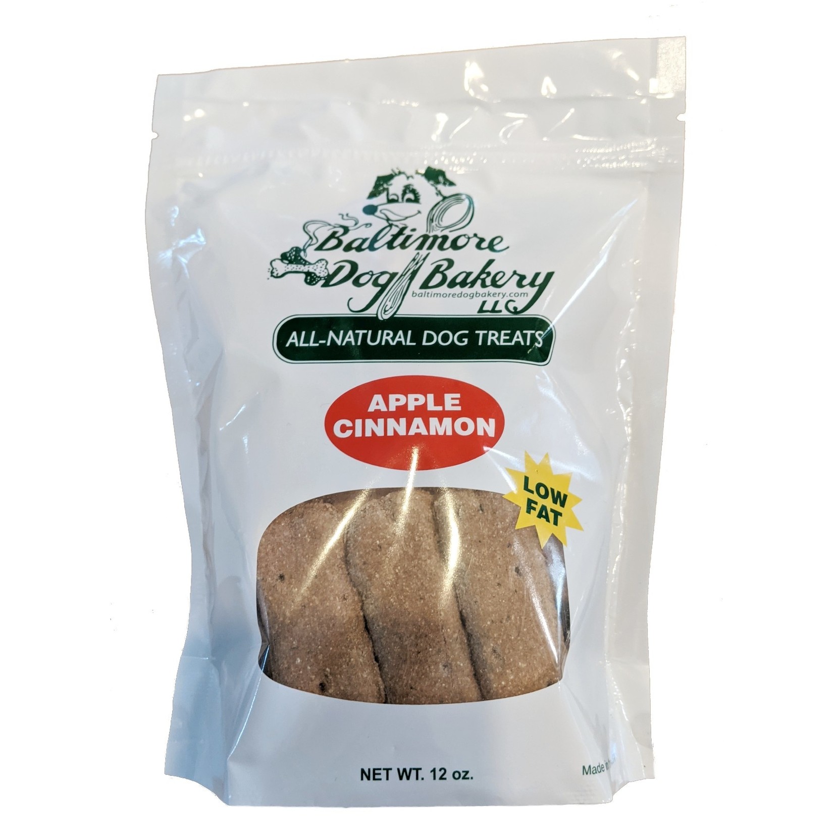 Balto Dog Bakery Baltimore Dog Bakery All Natural Apple Cinnamon Flavor Low Fat Treats 12oz