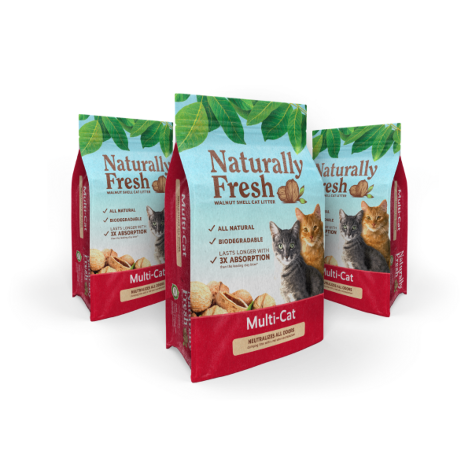 Eco-Shell Naturally Fresh Walnut Based Multi Cat Clumping Litter
