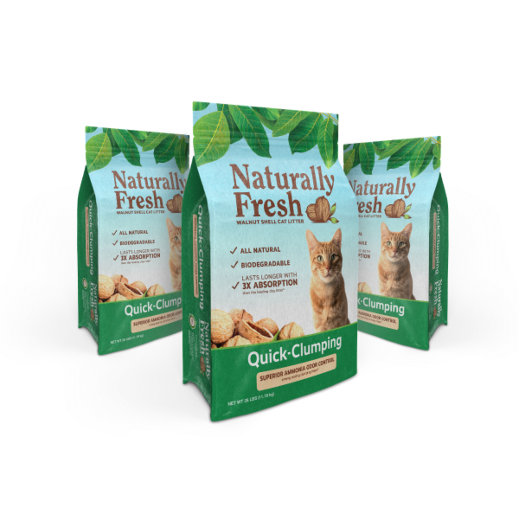 Eco-Shell Naturally Fresh Walnut Based Unscented Quick Clumping Litter