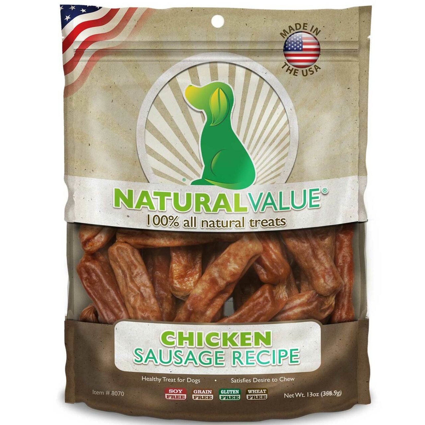 Loving Pets Natural Value Chicken Sausage Recipe 100% Natural Dog Treats 14oz
