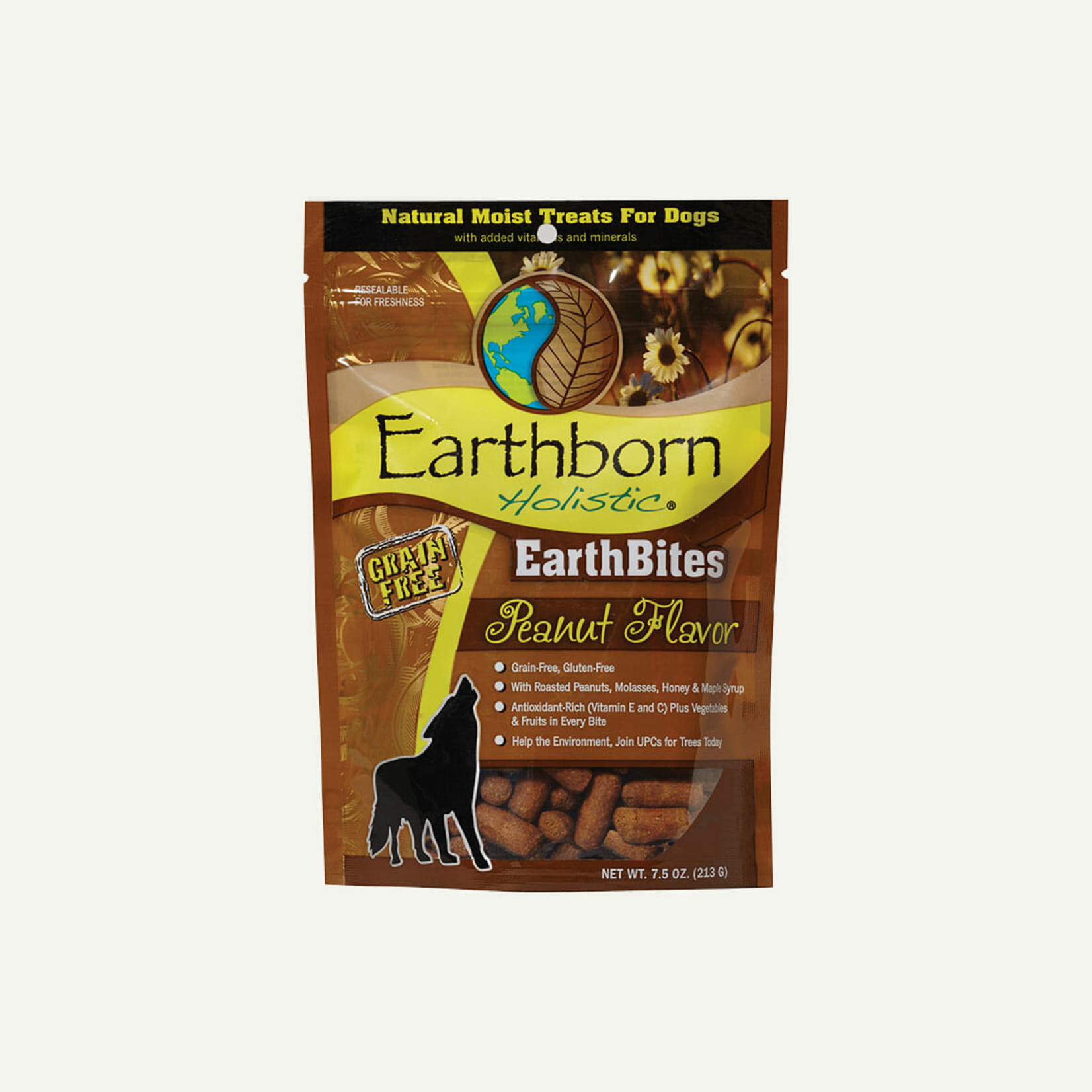 Earthborn Earthborn Earthbites Peanut Flavor Natural Soft Dog Treats 7.5oz Grain Free