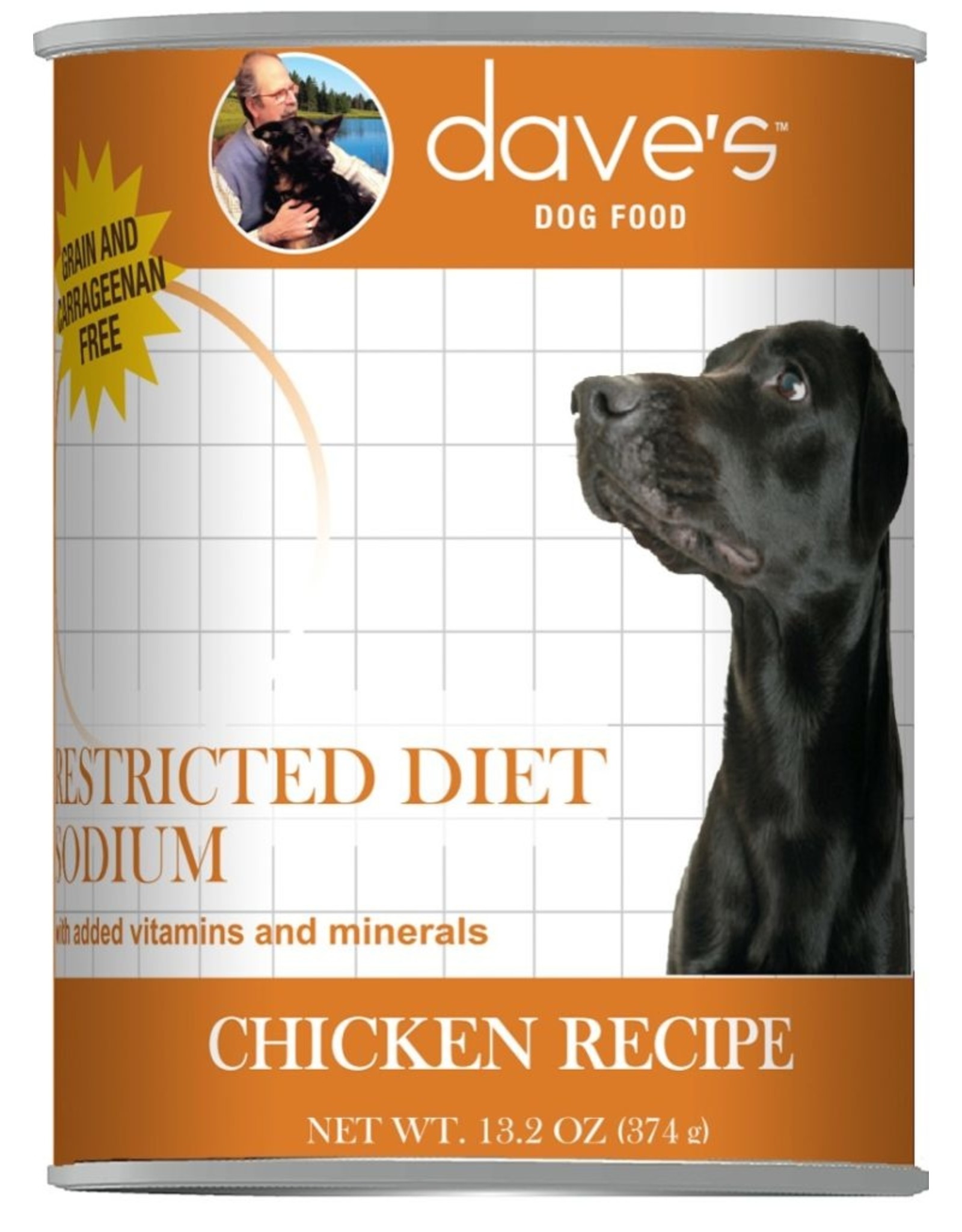 Dave S Wet Dog Food Restricted Sodium Chicken Recipe 13oz Can Howl