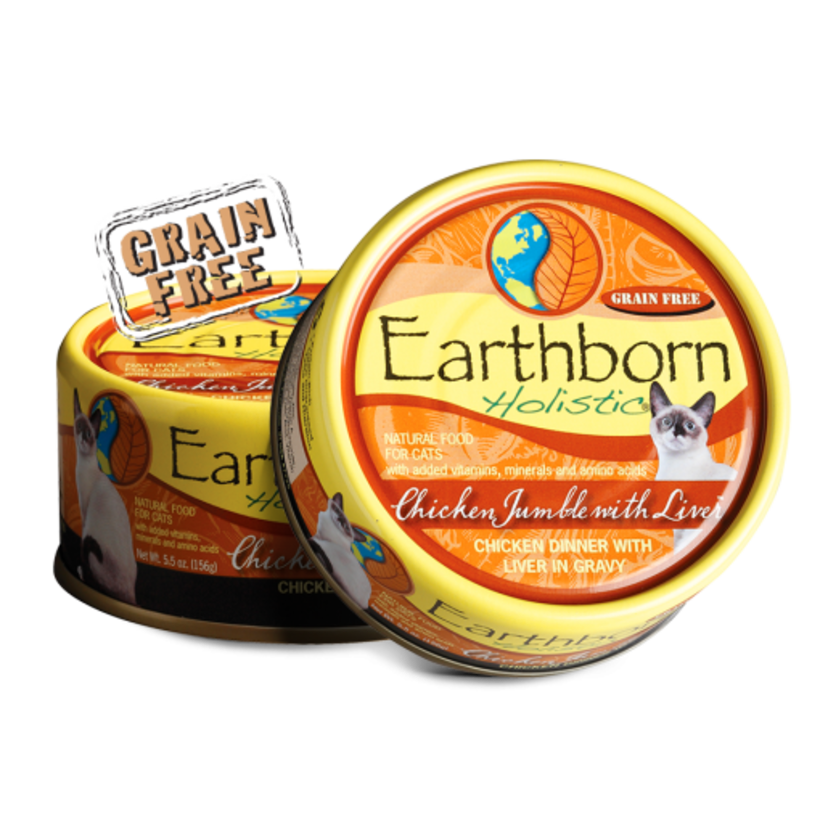 Earthborn Earthborn Wet Cat Food Chicken Jumble with Liver Chicken Dinner with Liver in Gravy.5oz Can Grain Free