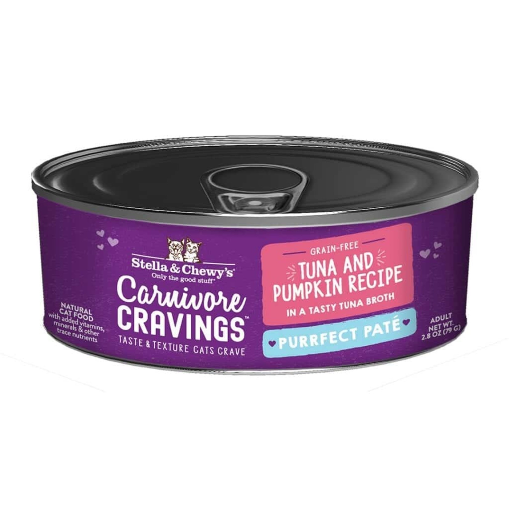 Stella and Chewys Stella & Chewy's Wet Cat Food Carnivore Cravings Purrfect Pate Tuna and Pumpkin Recipe 2.8oz Can Grain Free