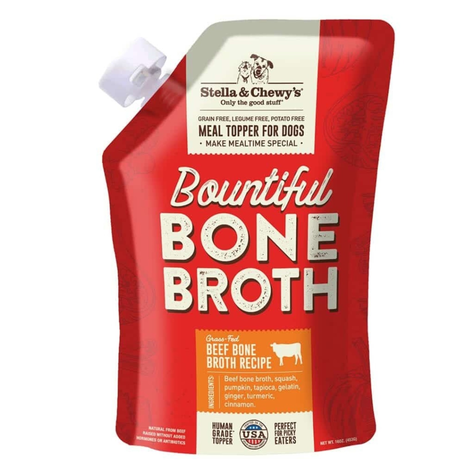 Stella and Chewys Stella and Chewy's Bountiful Bone Broth Grass Fed Beef Recipe for Dogs 16oz