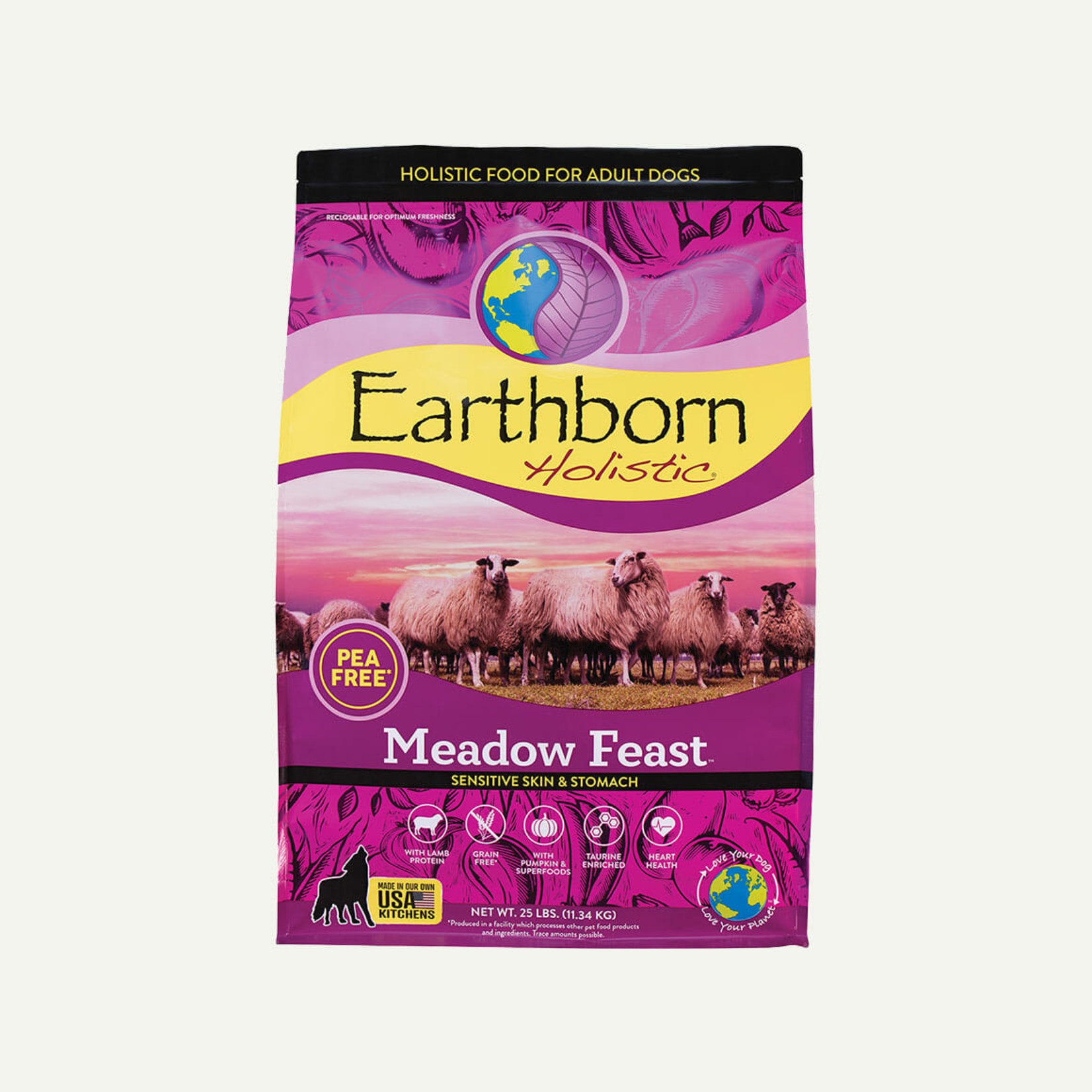 Earthborn Earthborn Holistic Dry Dog Food Meadow Feast Sensitive Skin & Stomach Pea Free Grain Free