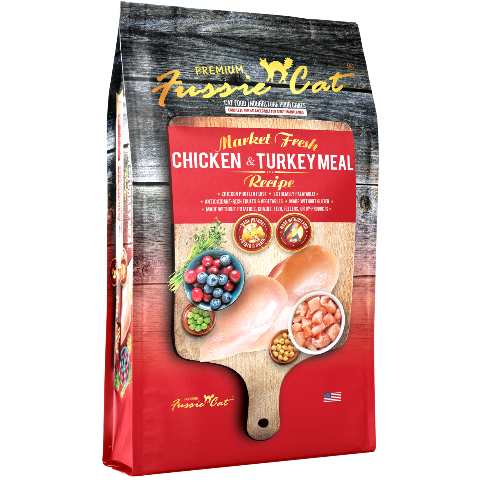 Fussie Cat Fussie Cat Dry Market Fresh Dry Cat Food Chicken and Turkey Meal Recipe Grain Free