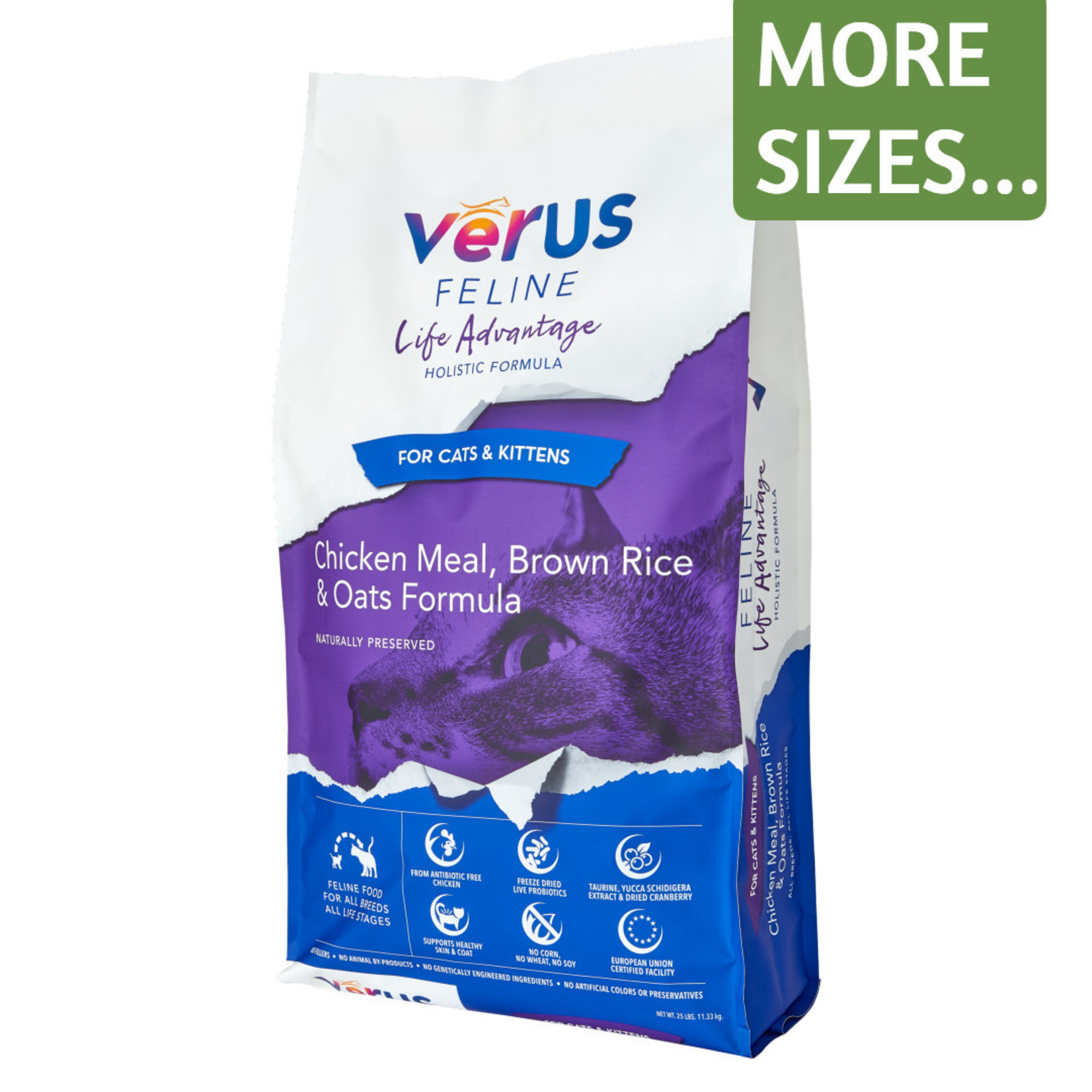 Verus Verus Dry Cat Food Feline Life Advantage Chicken Meal, Brown Rice, & Oats Formula