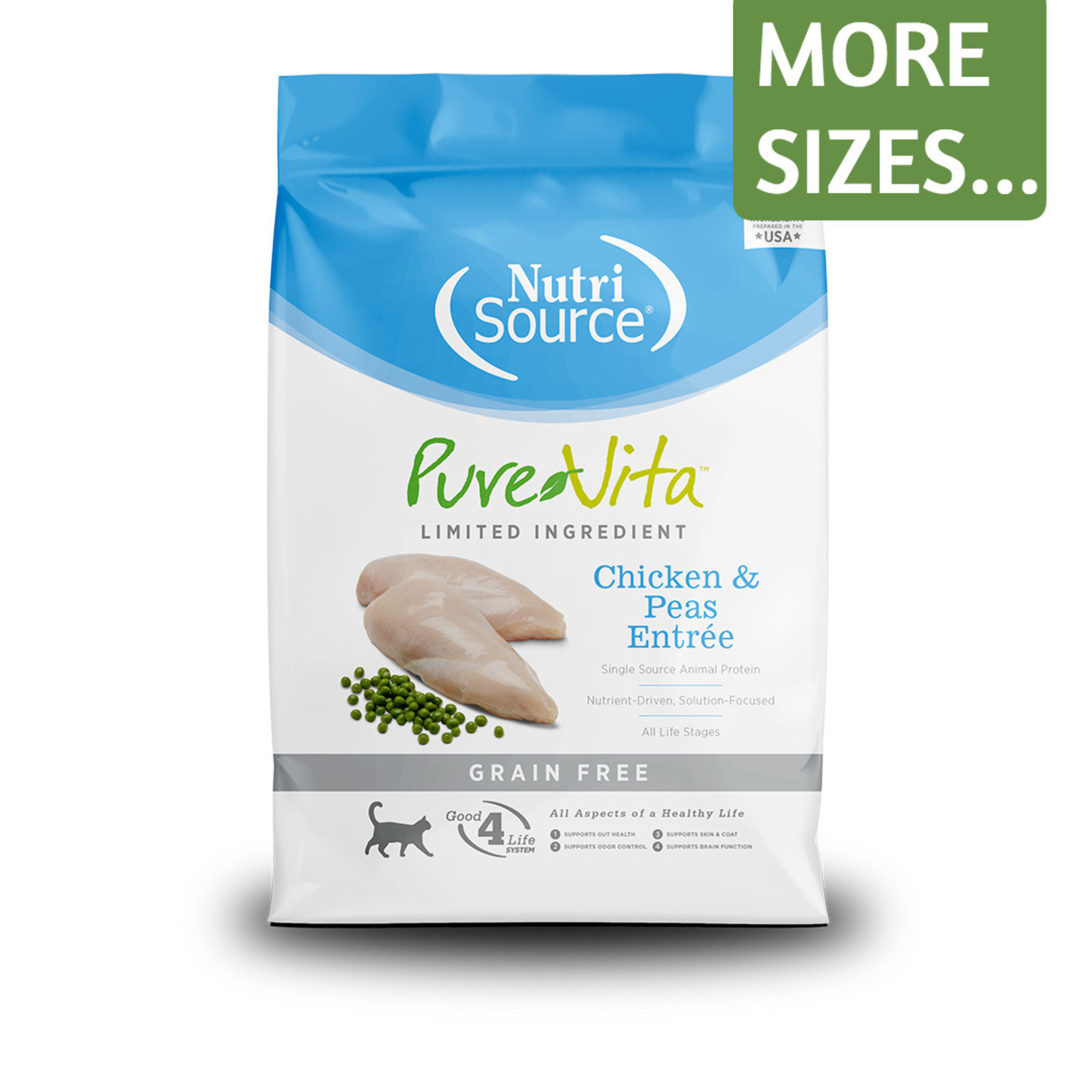 NutriSource Nutrisource Pure Vita Dry Cat Food Chicken & Peas Entree Limited Ingredient Grain Free