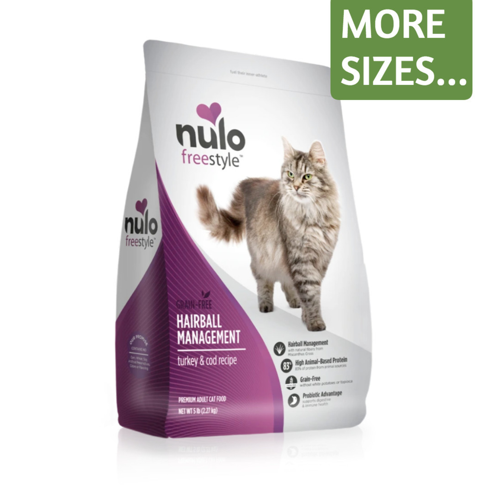 Nulo Nulo Dry Cat Food Freestyle Hairball Management Turkey & Cod Recipe Grain Free