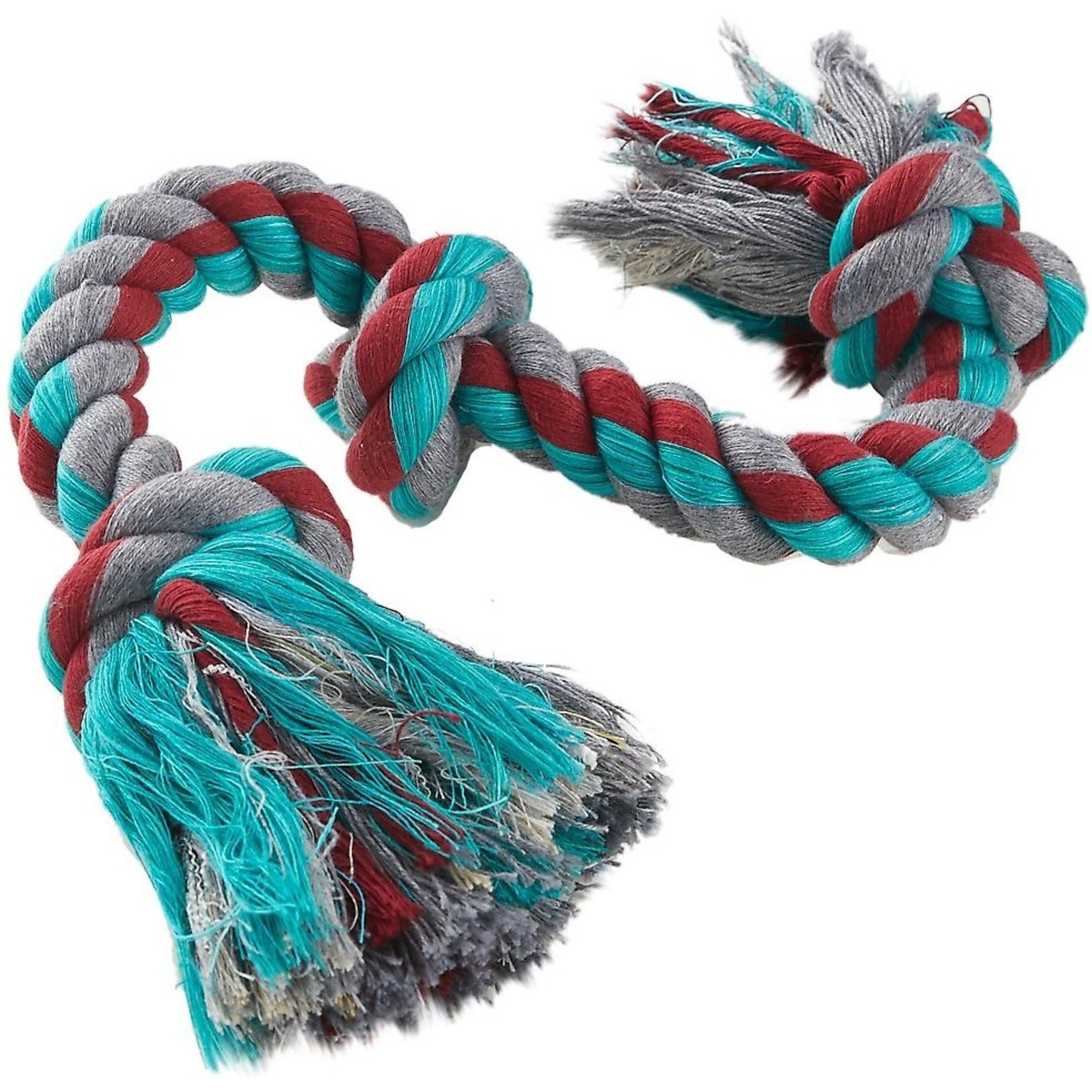 Mammoth Flossy Chews 3 Knot Large Dog Toy Tug Rope 25in