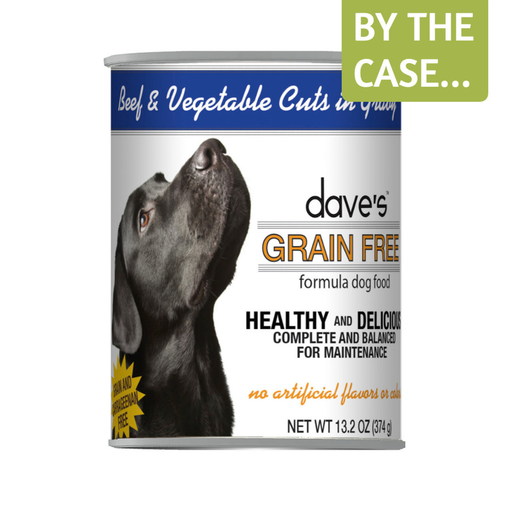 Daves Pet Food Dave's Wet Dog Food Grain Free Beef and Vegetable Cuts in Gravy 13oz Can