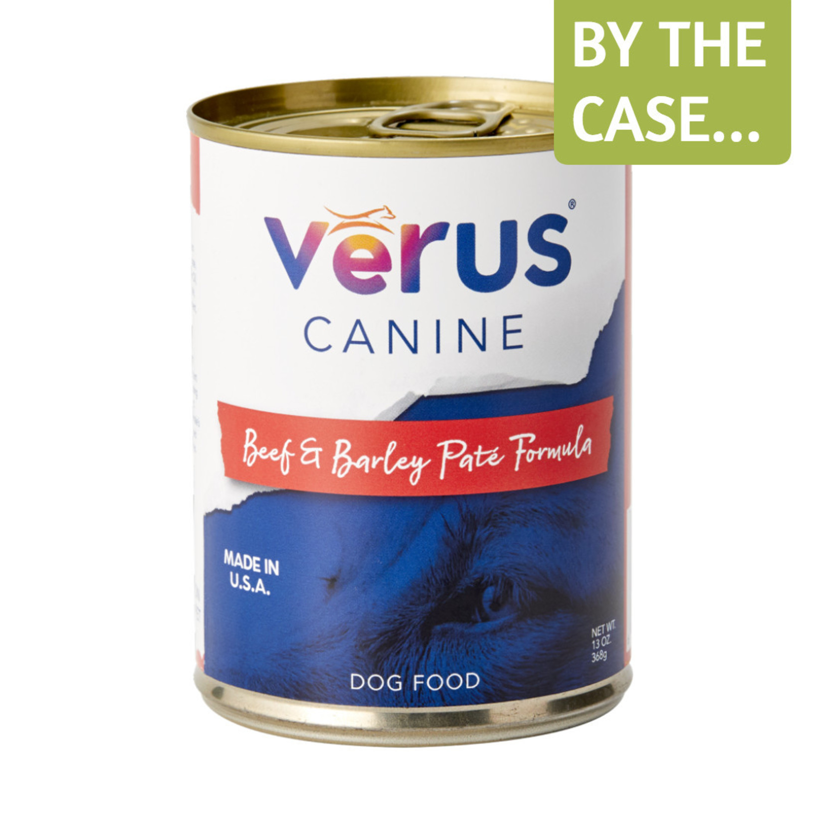 Verus Verus Wet Dog Food Beef & Barley Pate Formula 13oz Can Grain Inclusive
