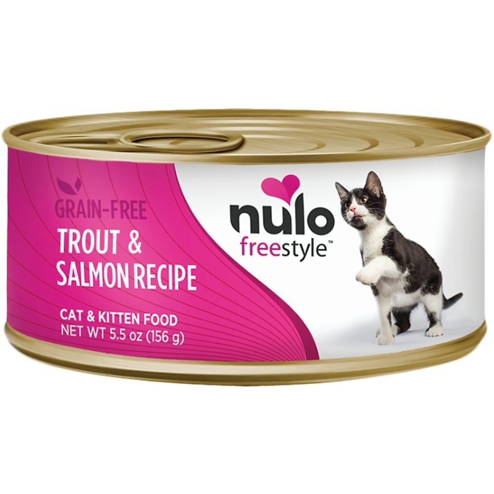 Nulo Nulo Freestyle Wet Cat Food Trout & Salmon Recipe Pate 5.5oz Can Grain Free