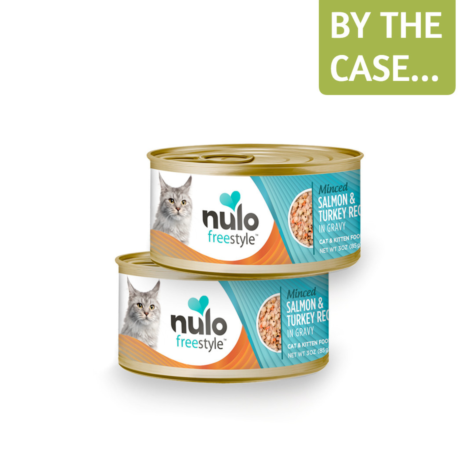 Nulo Nulo Freestyle Wet Cat Food Minced Salmon & Turkey Recipe in Gravy 3oz Can Grain Free