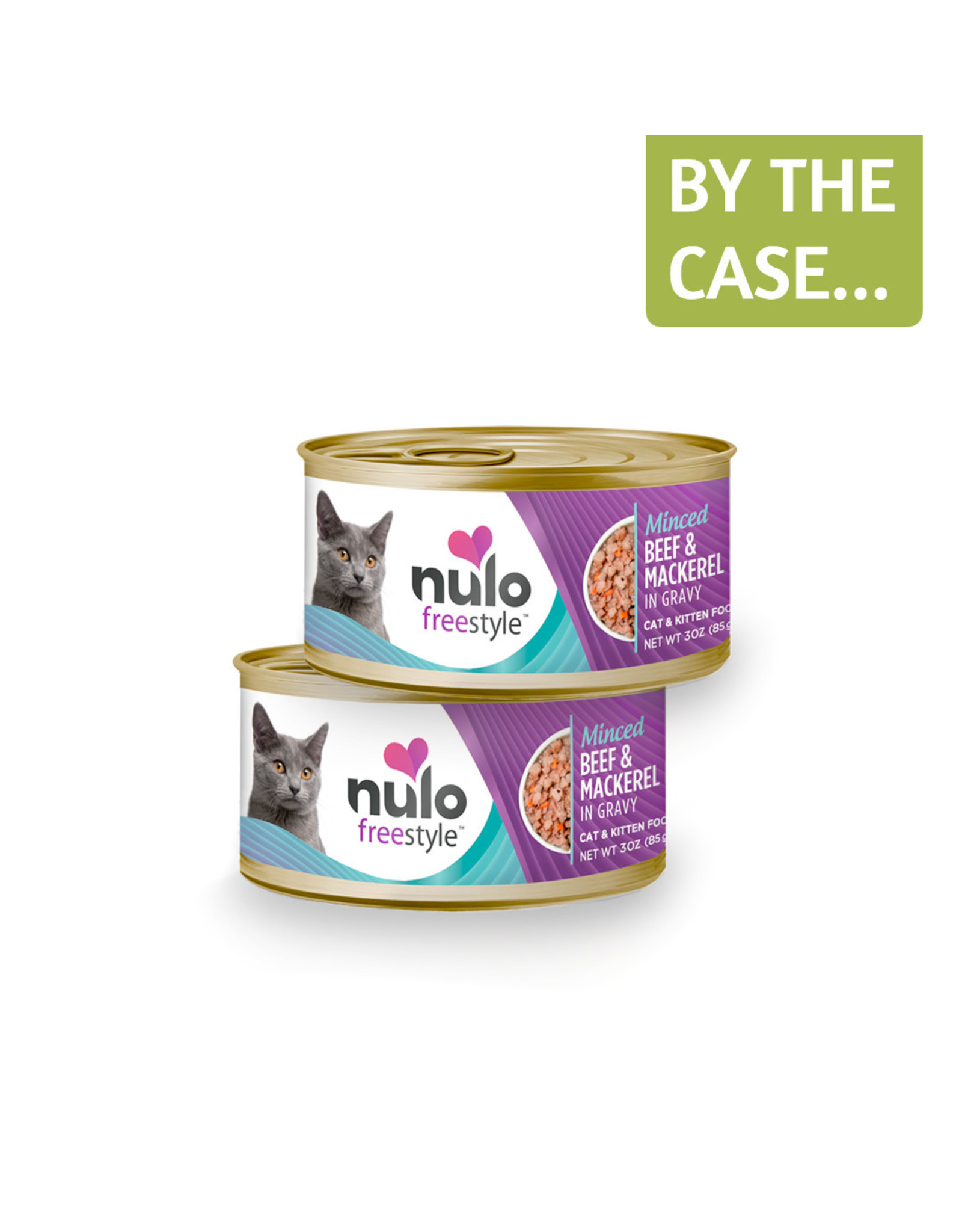 Nulo Freestyle Wet Cat Food Minced Beef & Mackerel 3oz Can Howl
