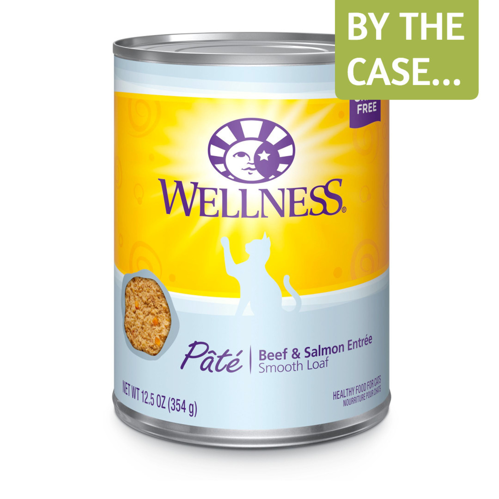 Wellness Wellness Wet Cat Food Complete Health Pate Beef & Salmon Entree 12oz Can Grain Free