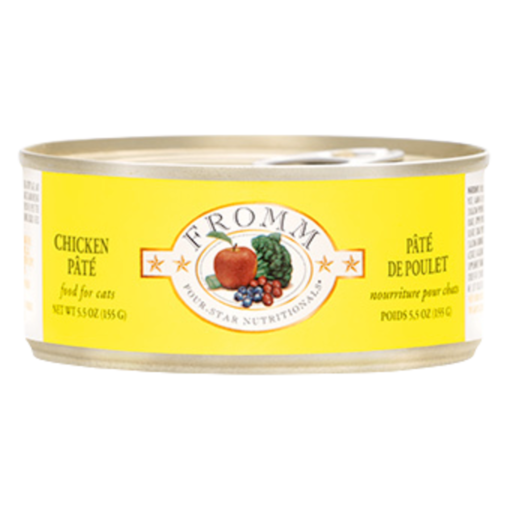 Fromm Fromm Wet Cat Food Four Star Nutritionals Chicken Pate 5.5oz Can Grain Free