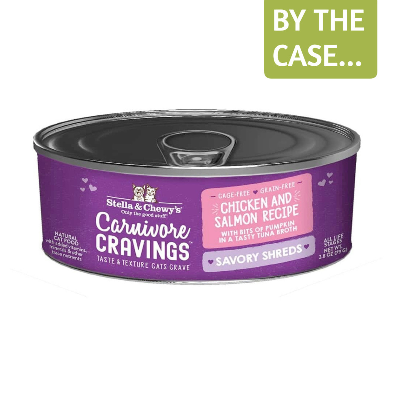 Stella and Chewys Stella & Chewy's Wet Cat Food Carnivore Cravings Savory Shreds Chicken & Salmon Recipe 2.8oz Can Grain Free