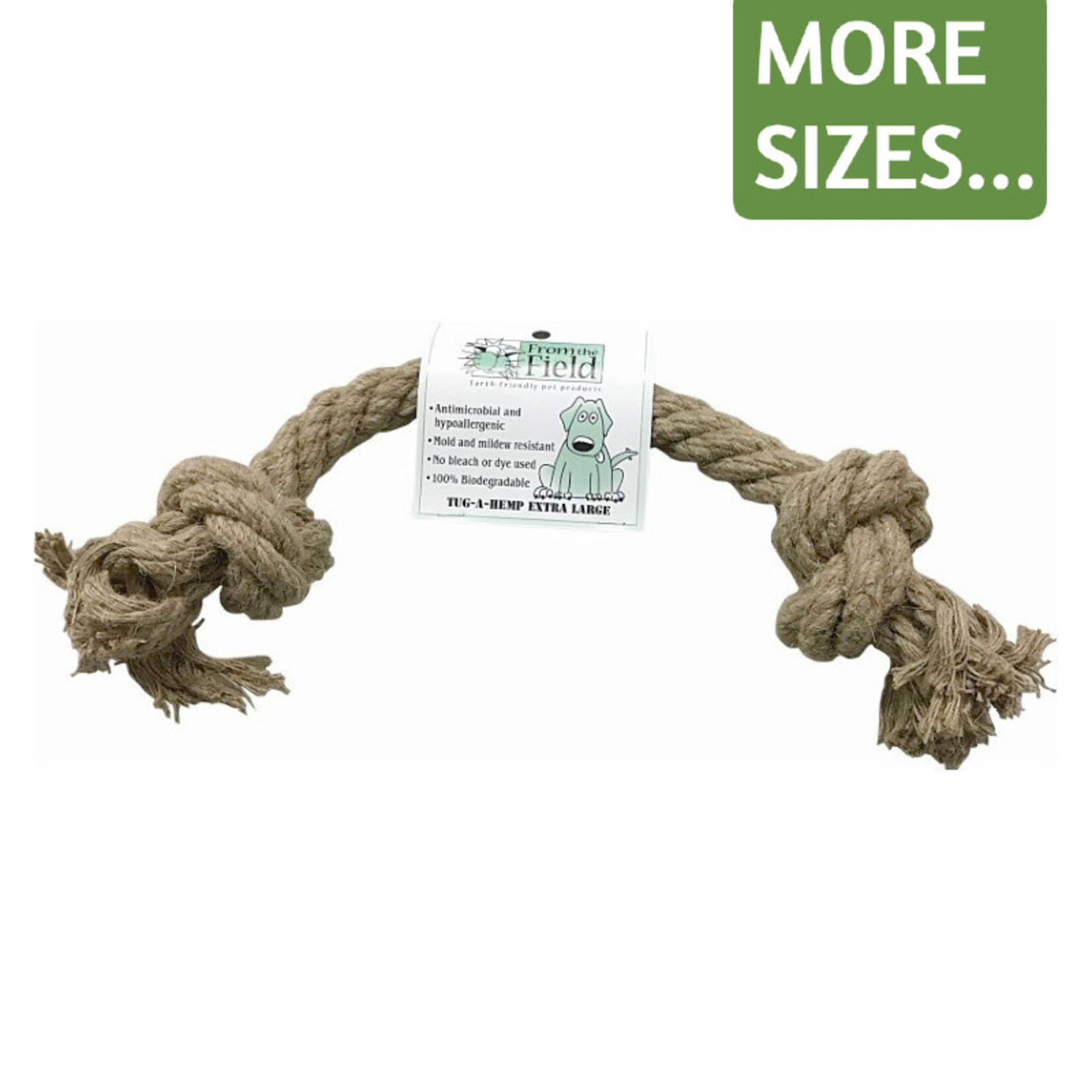 From the Field From the Field Tug-A-Hemp Natural Rope Dog Tug Toy