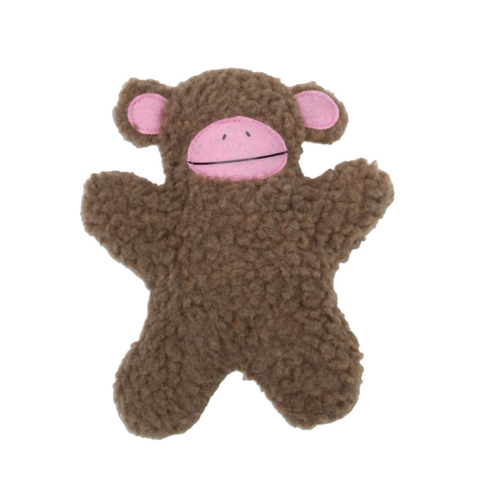 Rascals Fleec-E-Friends Fleece Monkey Squeaky Dog Toy