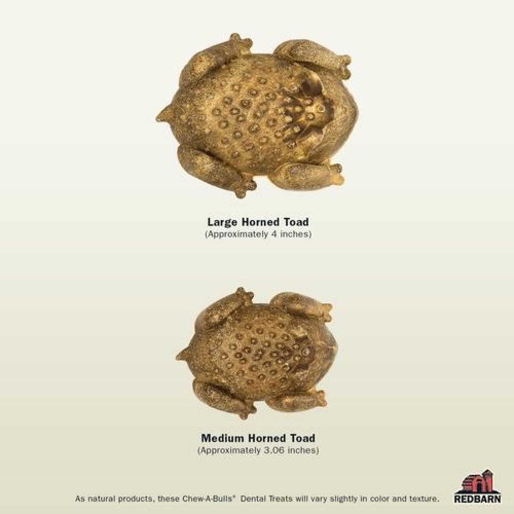 Redbarn Redbarn Chew-A-Bulls Dog Natural Dental Chews Toad Medium