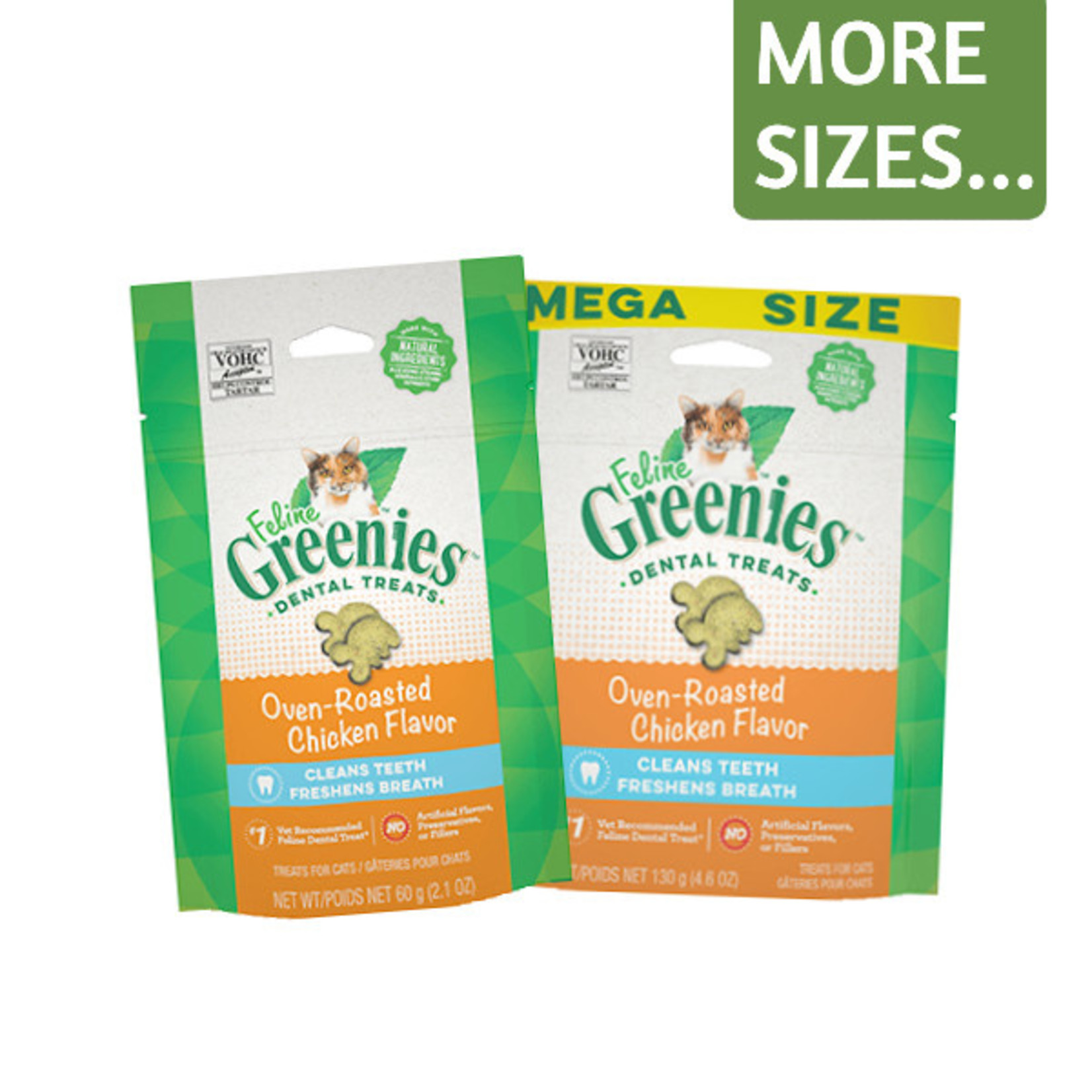 Greenies Feline Greenies Cat Dental Treats Oven-Roasted Chicken Flavor