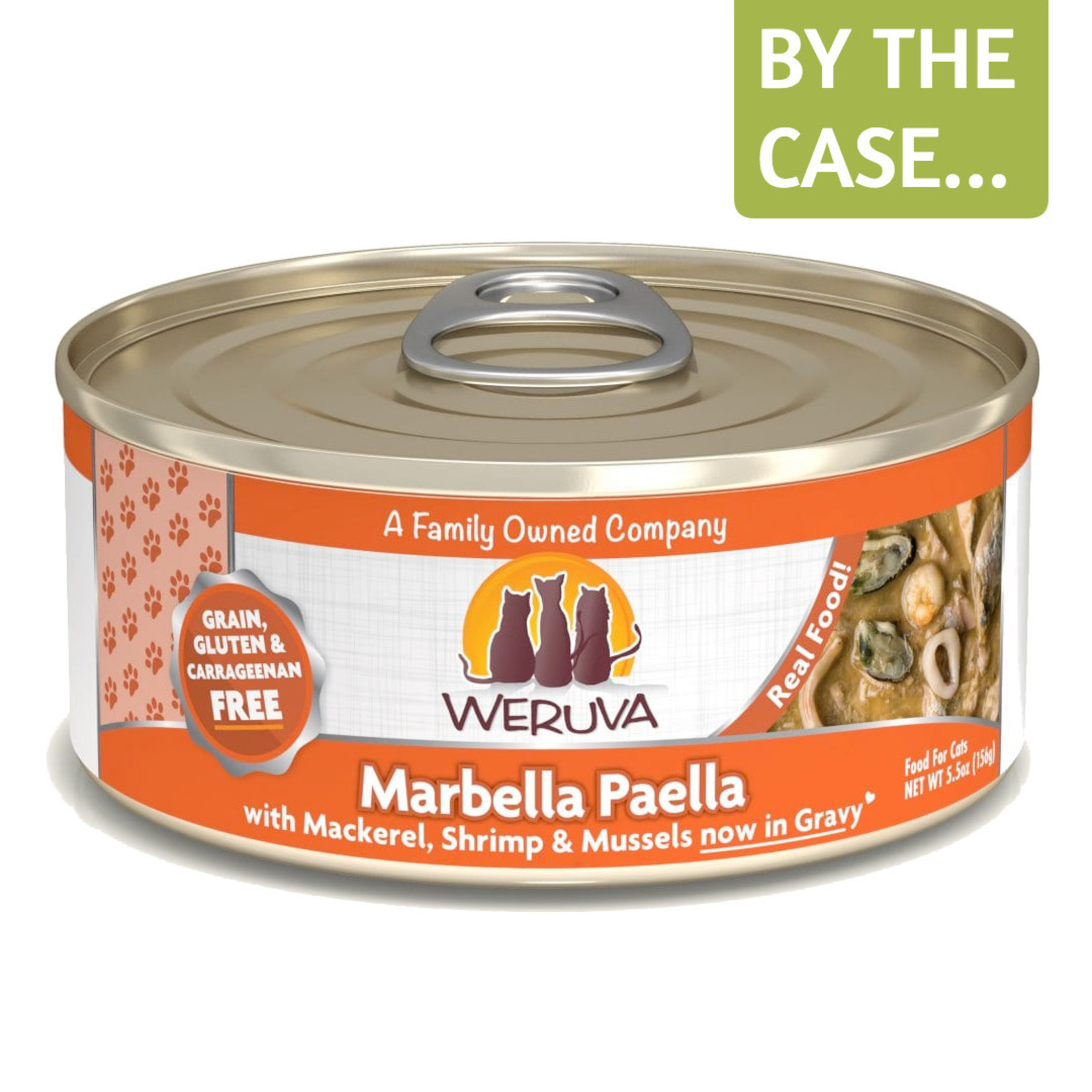 Weruva Weruva Classic Wet Cat Food Marbella Paella with Mackerel, Shrimp, and Mussels in Gravy 5.5oz Can